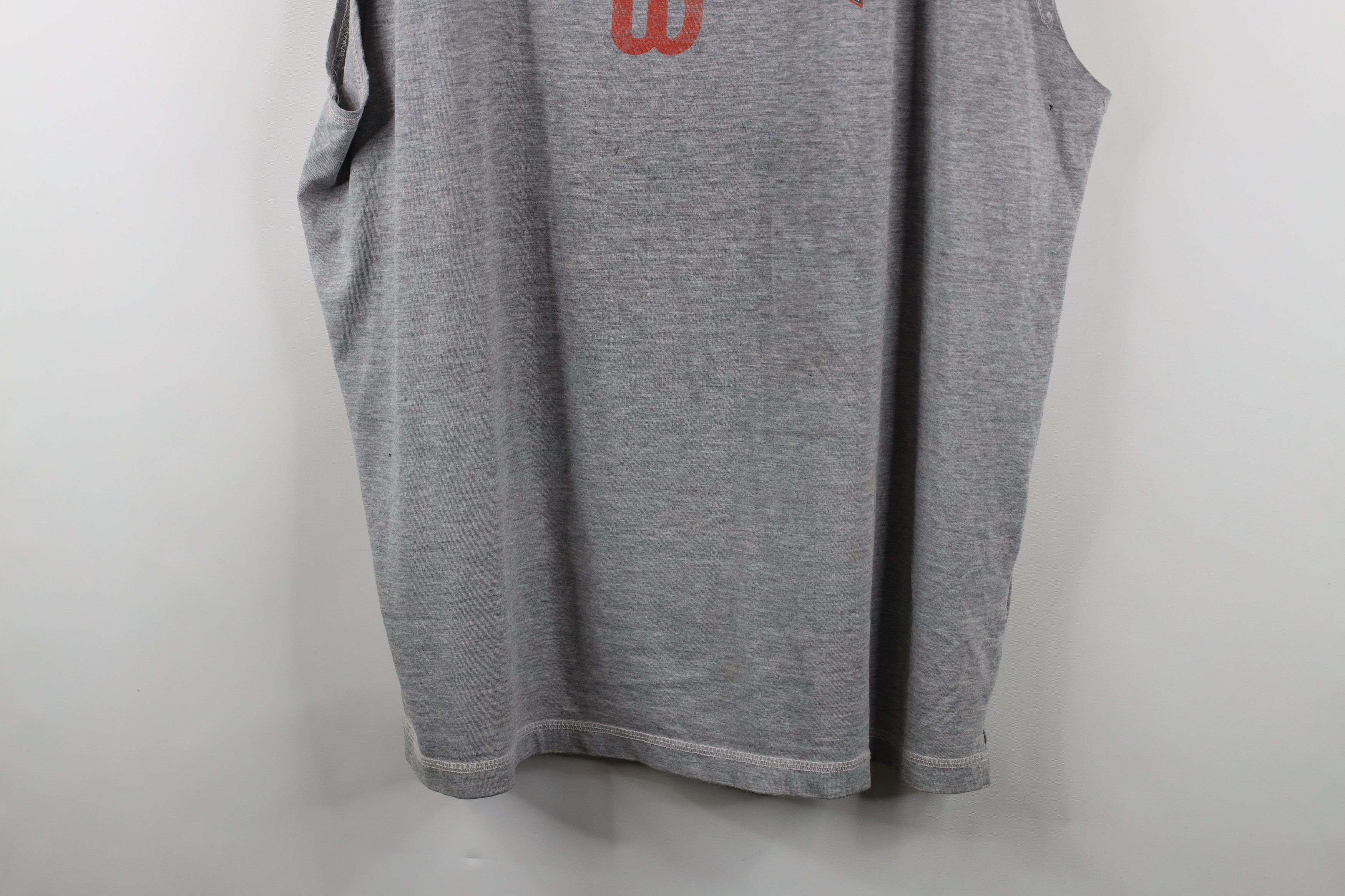 Vintage Vintage 90s Wilson Spell Out Sleeveless Muscle T-Shirt Gray Size US XXL / EU 58 / 5 - 3 Thumbnail