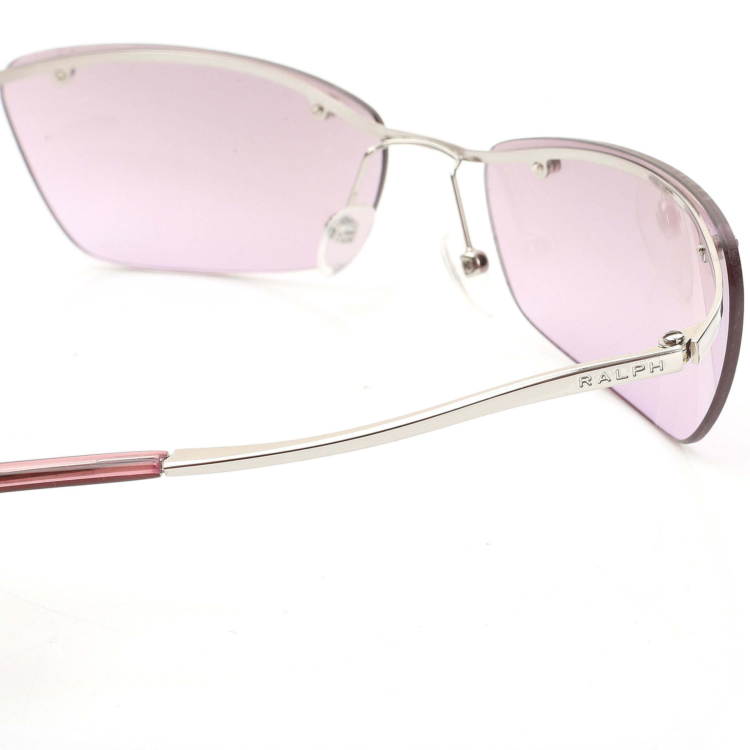 Ralph Lauren Ralph Lauren '90s Pink Rectangular Rimless Sunglasses Size ONE SIZE - 3 Thumbnail