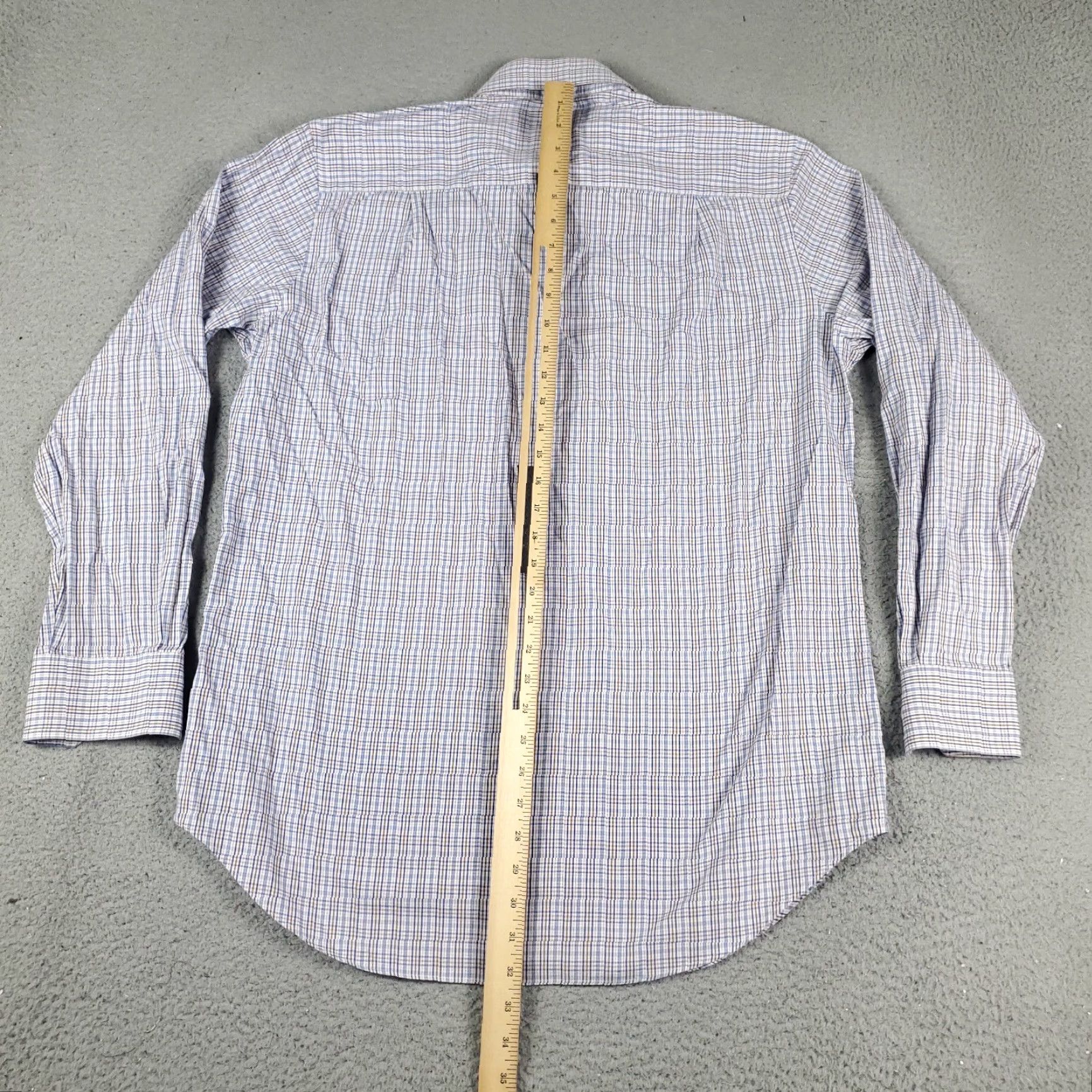 David Donahue David Donahue Shirt Large Blue Red Plaid Long Sleeve Button Up Mens Size US L / EU 52-54 / 3 - 3 Thumbnail