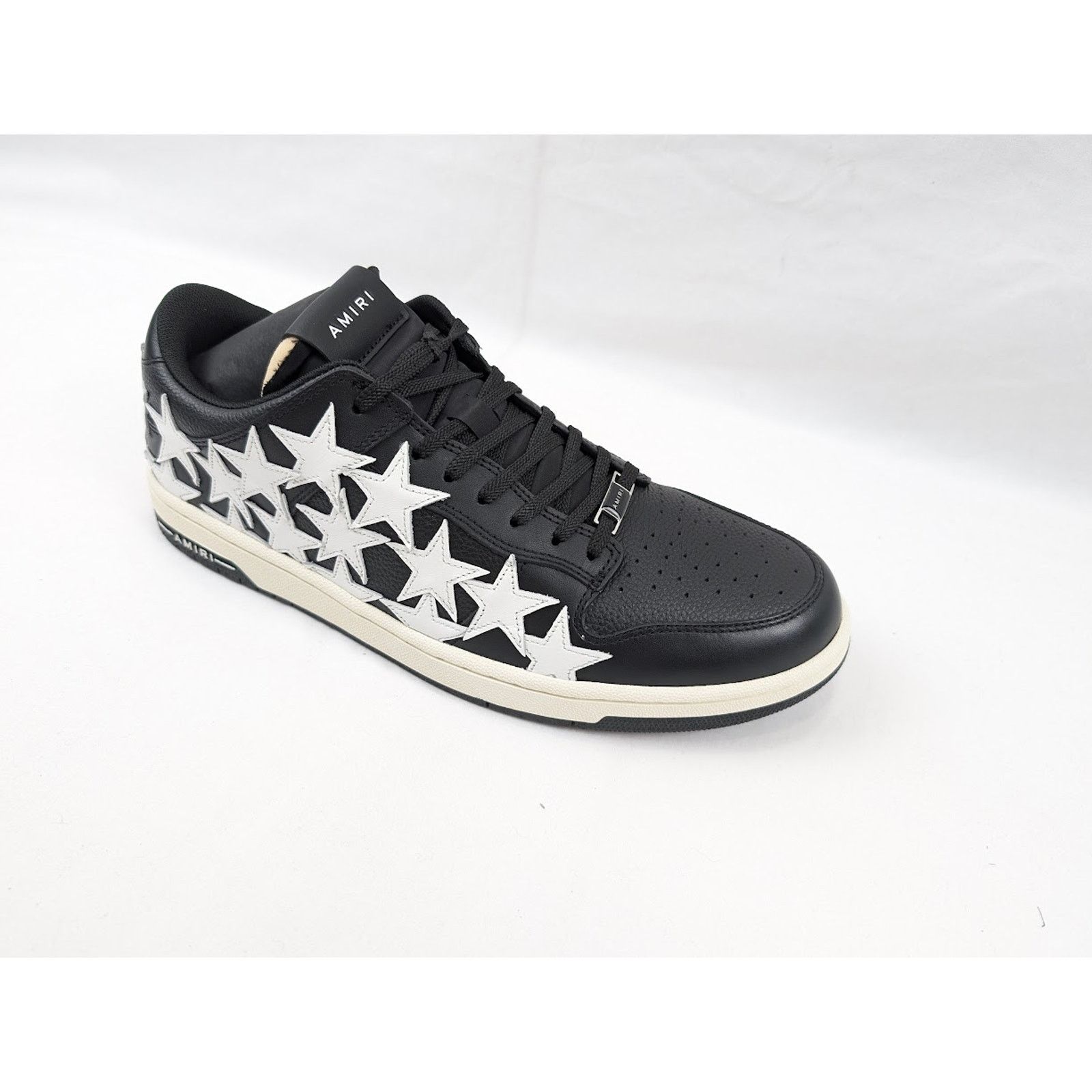 Amiri o1rshd1 Stars Low-Top Sneakers in Black/White Size US 13 / EU 46 - 2 Thumbnail