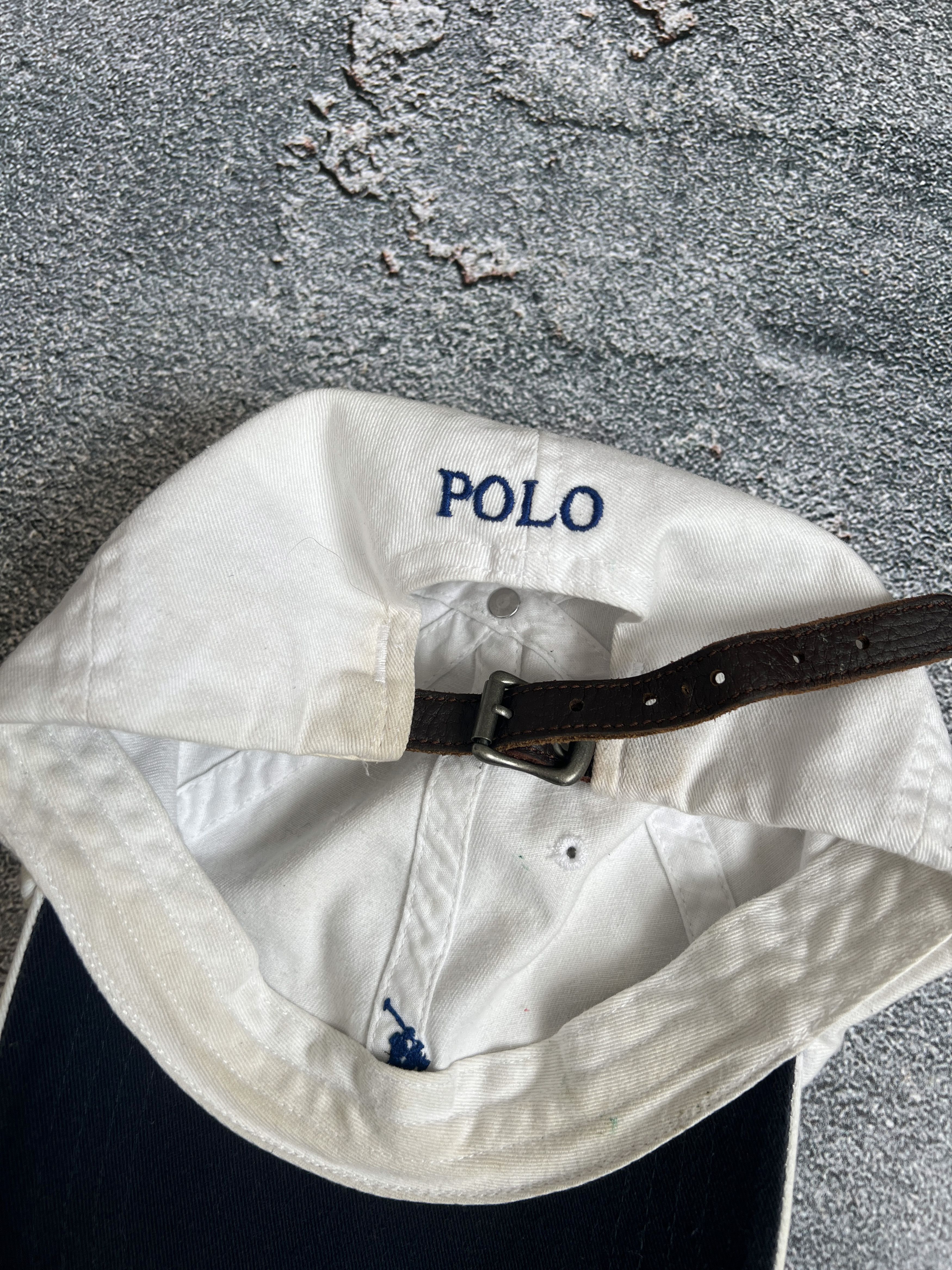 Polo Ralph Lauren Vintage polo ralph lauren cap hat white leather belt Size ONE SIZE - 2 Thumbnail
