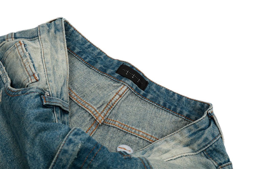 Japanese Brand × Jean Punk washed men's distressed loose wide-leg flared jeans y2k Size US 32 / EU 48 - 5 Thumbnail