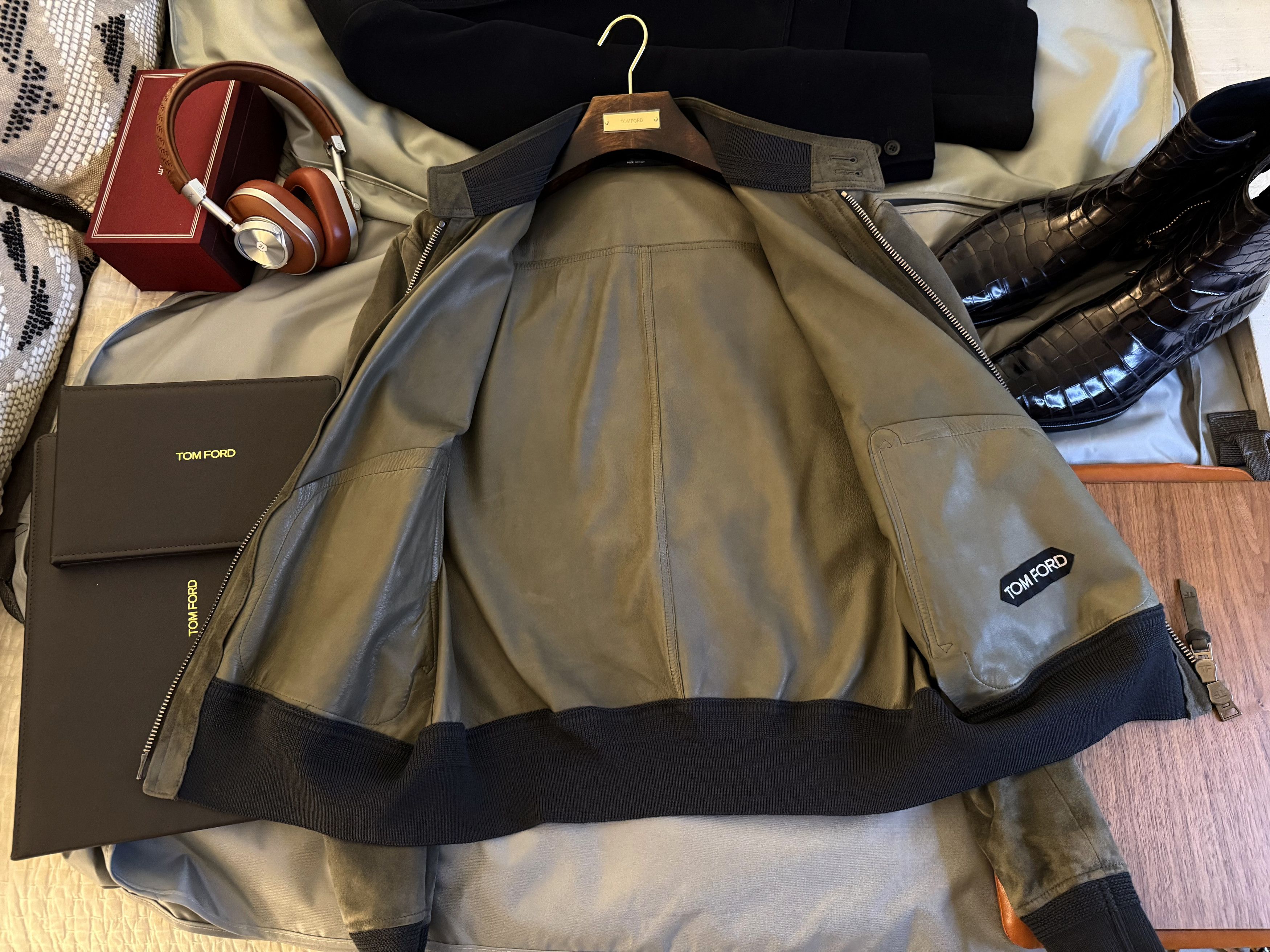 Tom Ford Fits 52, Coveted Rare $6,300 w/tax TOM FORD Suede Jacket, Size US XL / EU 56 / 4 - 19 Thumbnail