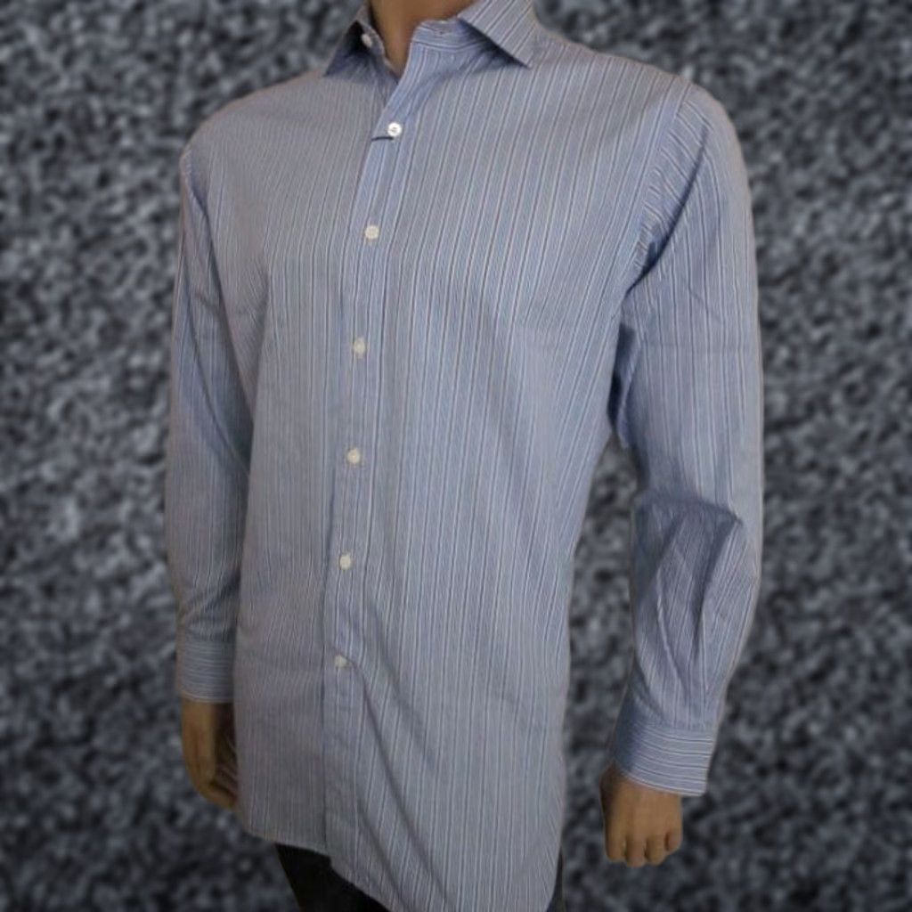 Polo Ralph Lauren Polo Ralph Lauren BLUE REGENT DRESS SHIRT NWT 16 34 Blues Stripes 100% Cotton Classic Fit Shirt Mens Size 42R - 1 Preview