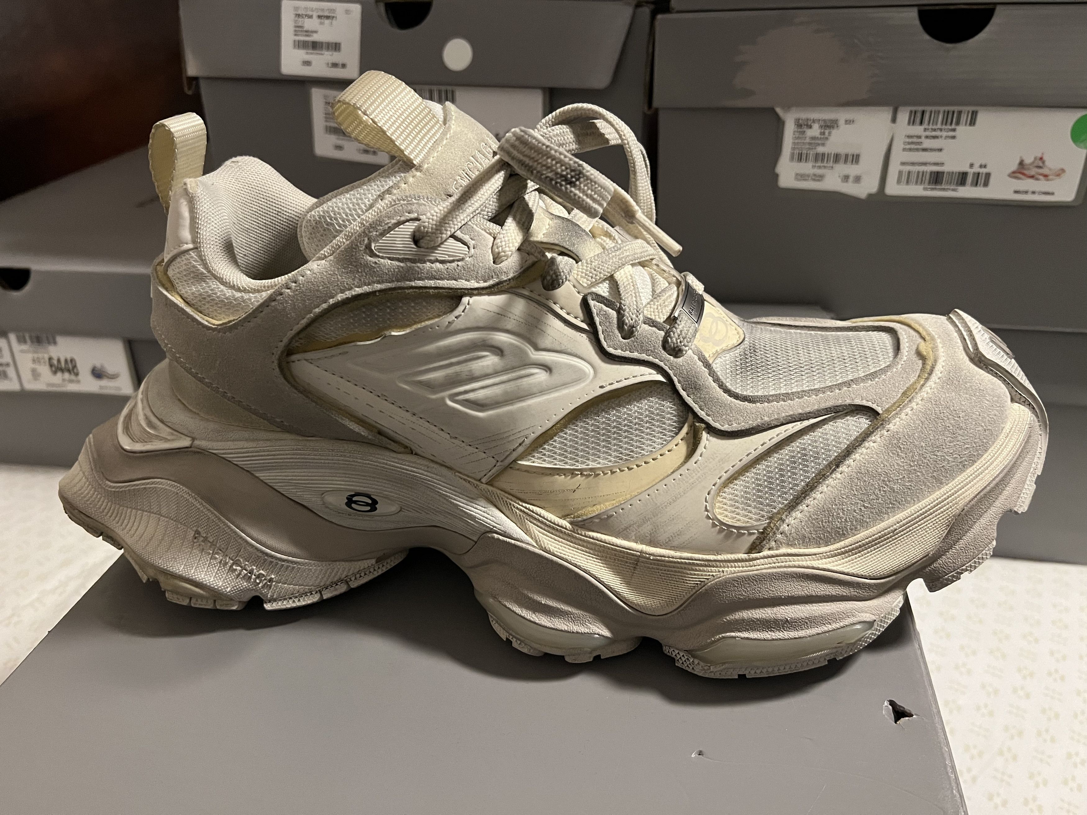 靴 BALENCIAGA Cargo Sneaker \"White/Grey\" 40 バレンシアガ - BALENCIAGA | CARGO-White-40の通販 | RESTIR リステア