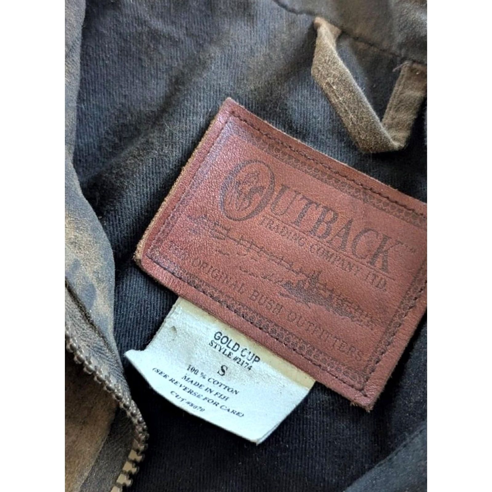 Vintage VINTAGE Outback Waxed Jacket Coat Mens S Brown Waxed Cotton Shell Coat Mad Max Theme Brown 38-40 Chest Size US S / EU 44-46 / 1 - 6 Thumbnail