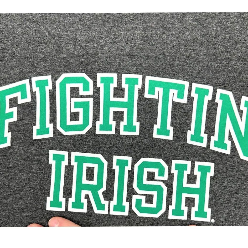 Champion Champion Notre Dame Fighting Irish T-Shirt Mens Medium Grey Short Sleeve Tee Sports Fanwear Size US M / EU 48-50 / 2 - 5 Thumbnail