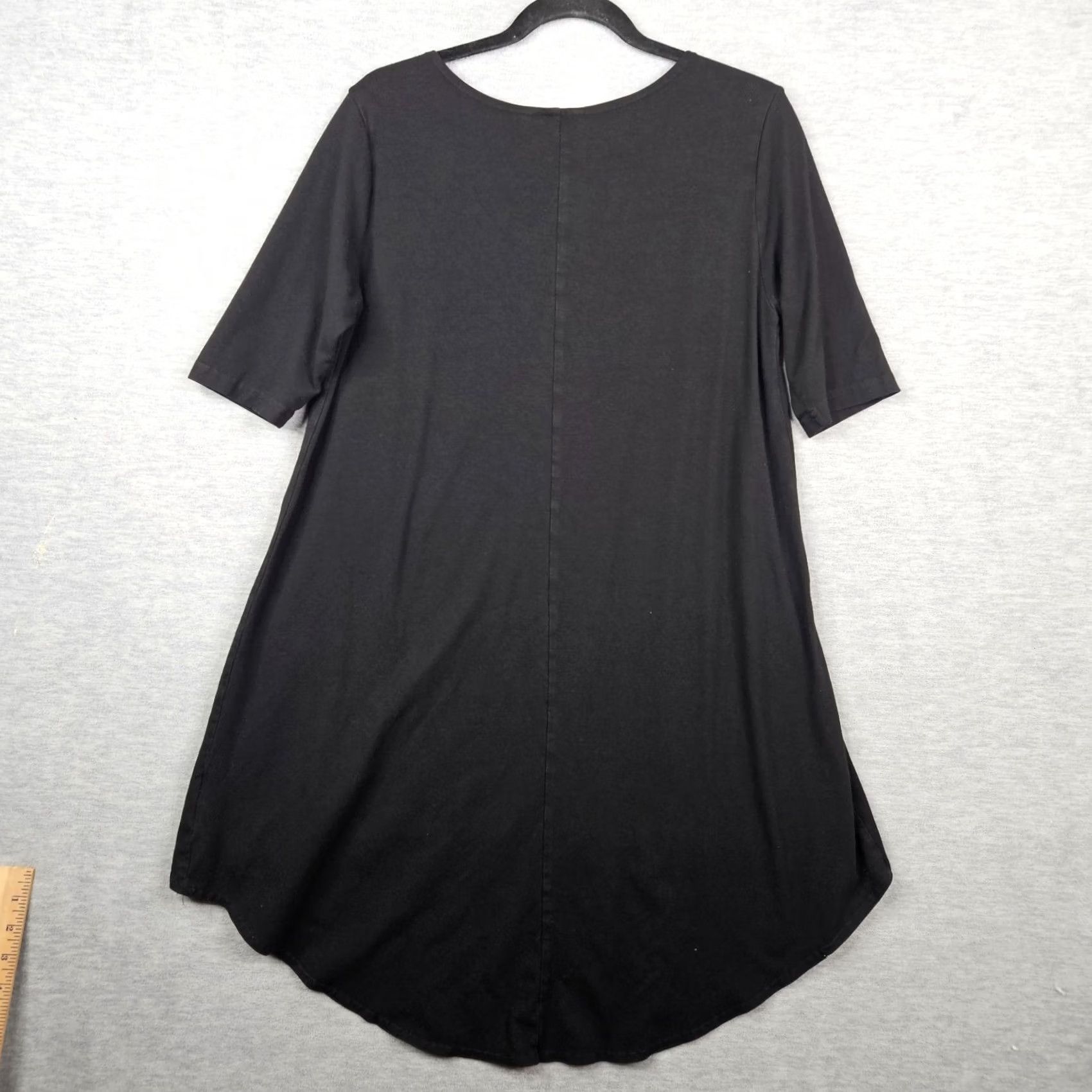 Vintage Bryn Walker Women's Bamboo Organic Cotton Black High-Low Hem Tunic Top XS Size XS / US 0-2 / IT 36-38 - 2 Thumbnail