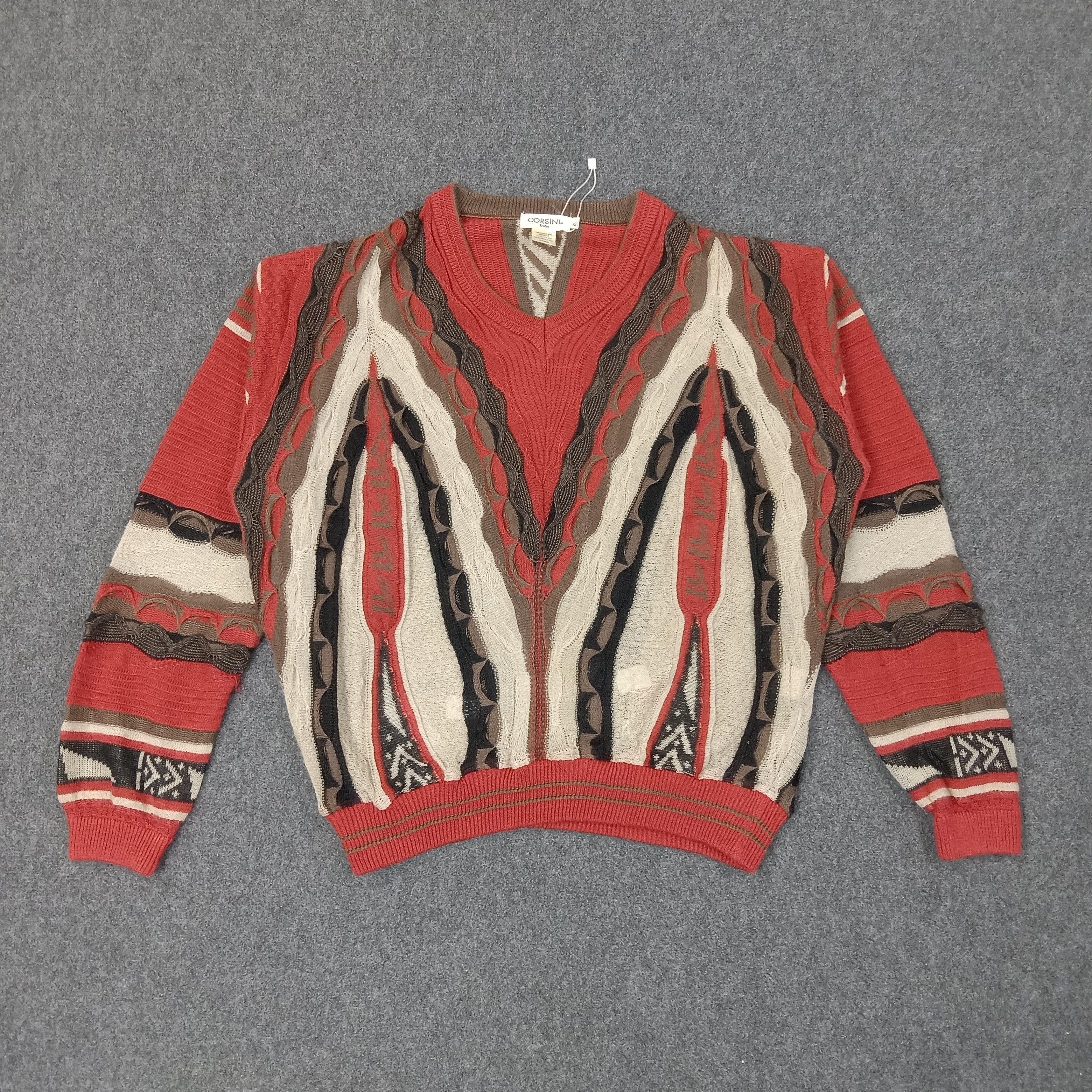 Gypsy Corsini Italia Coogi Style Sweater Sweatshirt C240N16 Size US XL / EU 56 / 4 - 1 Thumbnail