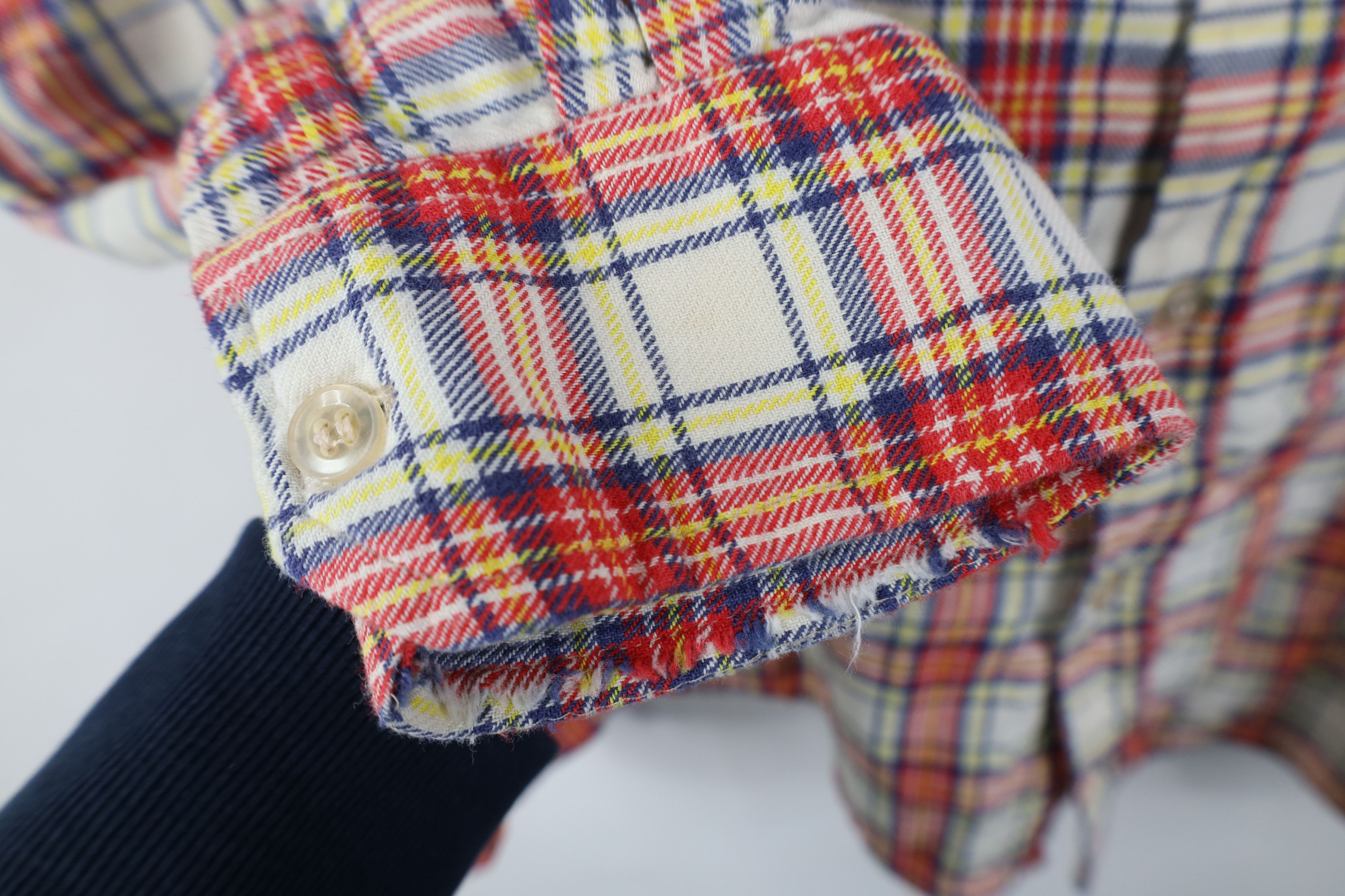 Vintage Vintage 70s Streetwear Flannel Collared Button Shirt Plaid Size US L / EU 52-54 / 3 - 5 Thumbnail