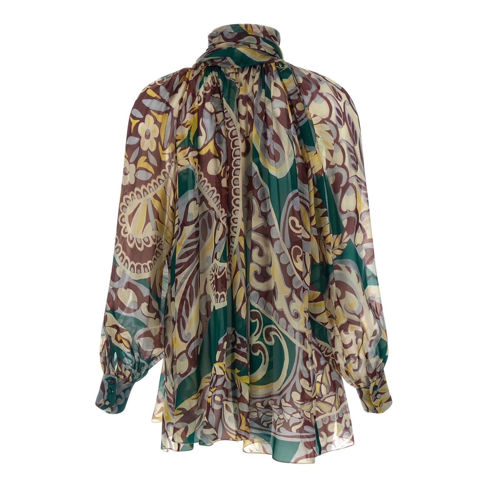 ETRO Green Silk Shirt New )
