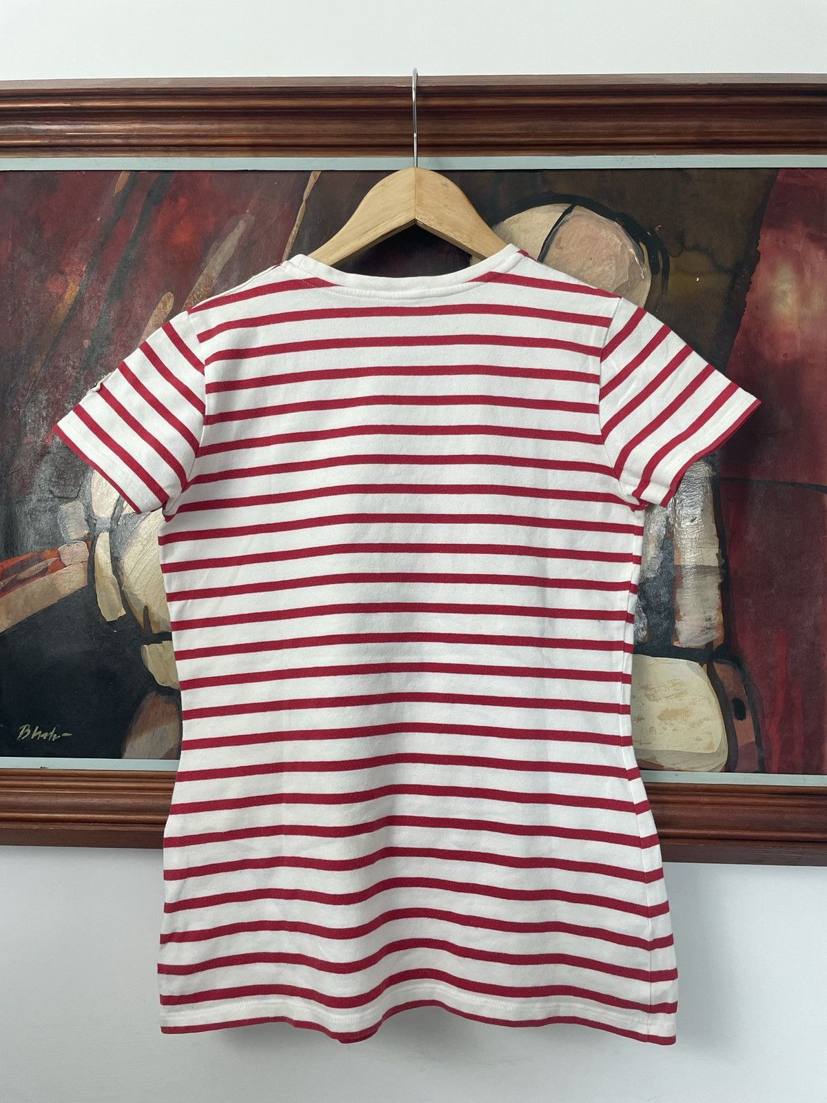 Moncler Moncler Stripes Designer Women Luxury Tee Top Sun Rare Size S / US 4 / IT 40 - 5 Thumbnail