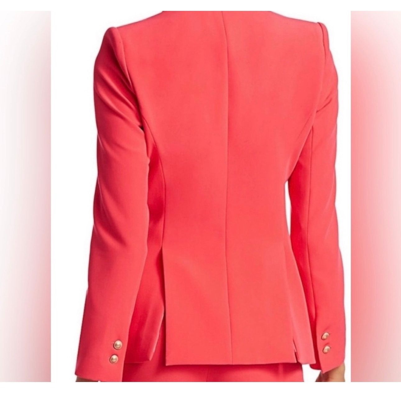 L'AGENCE L’Agence Chamberlain Blazer Jacket in Hibiscus Coral Red Size XS / US 0-2 / IT 36-38 - 2 Thumbnail