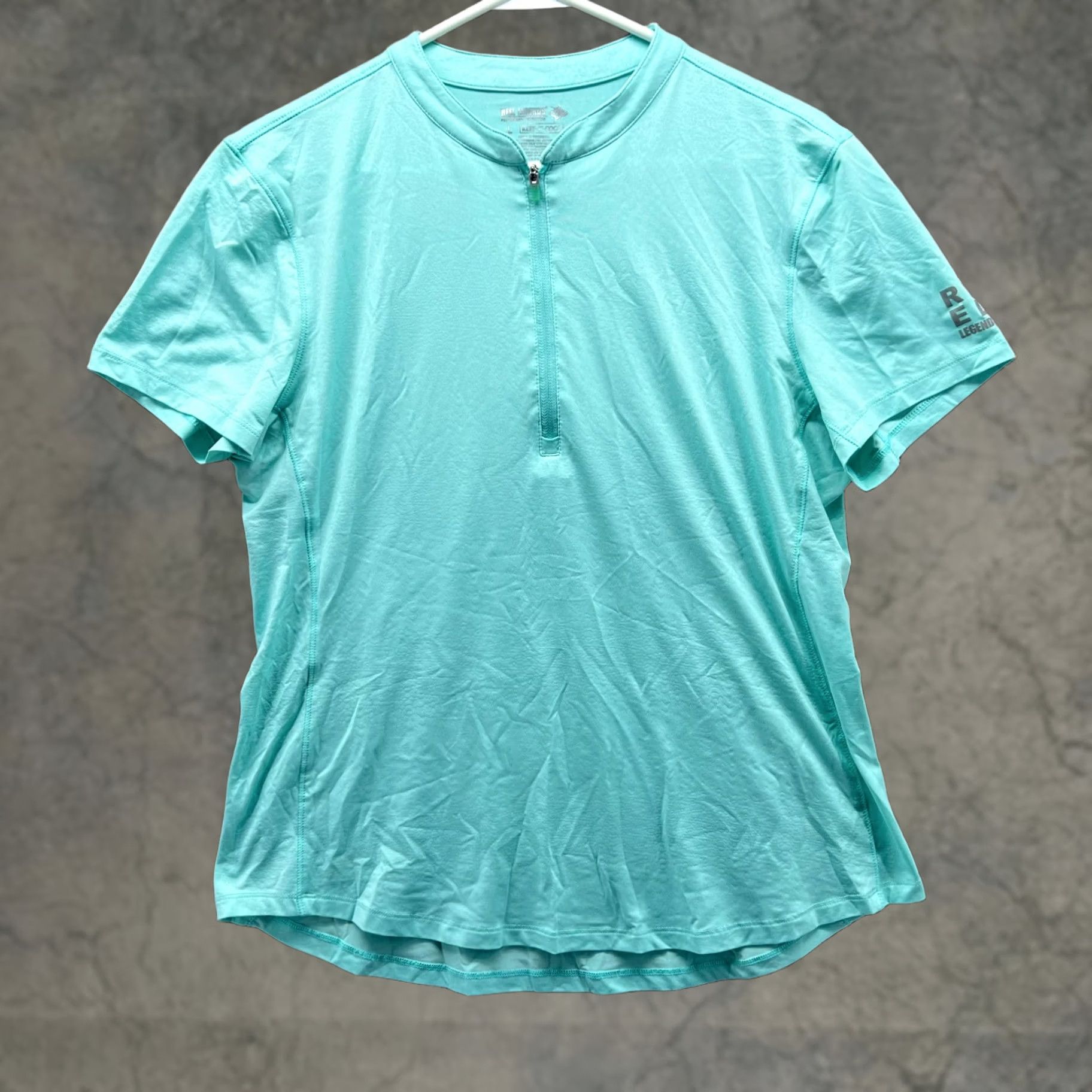 Vintage Reel Legends Shirt Women Large Teal 1/4 Zip Long Sleeve Performance Activewear Fishing Size L / US 10 / IT 46 - 1 Thumbnail