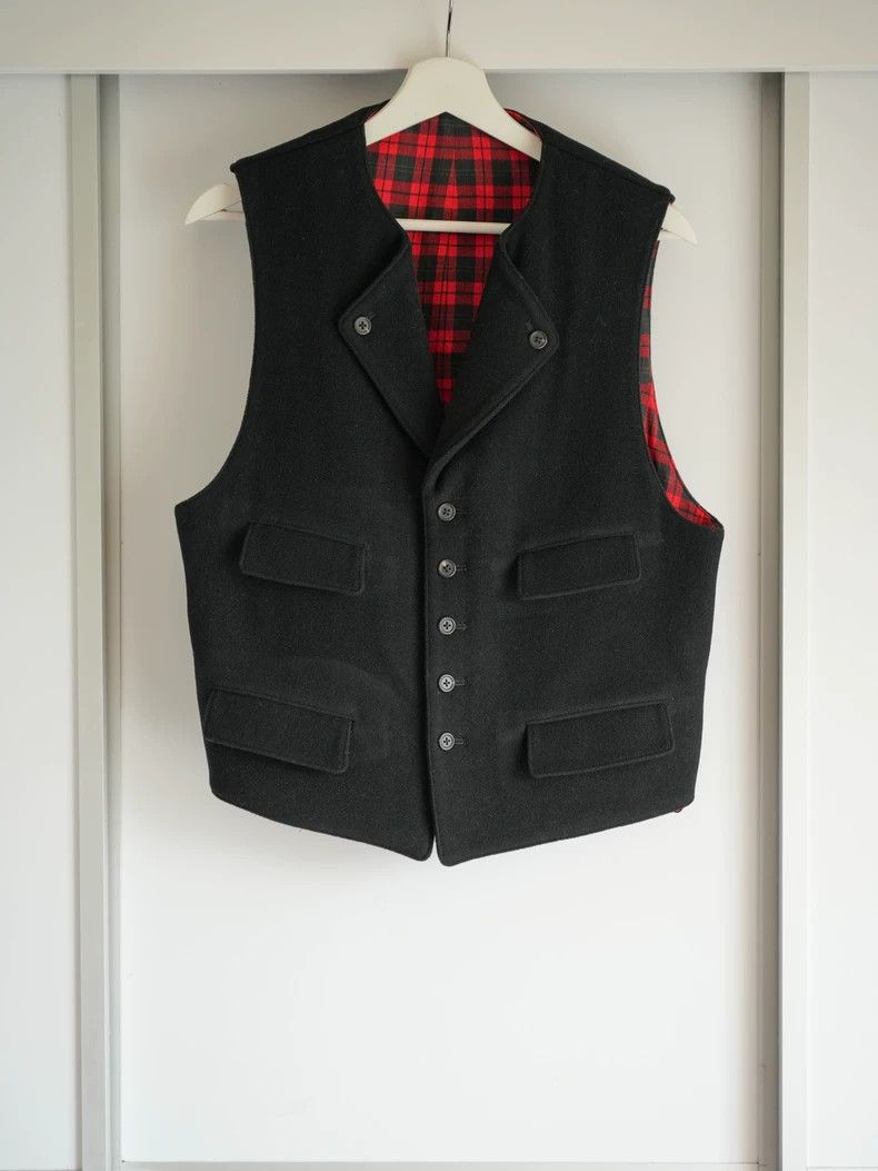 Yohji Yamamoto Yohji Yamamoto size os 90s Scottish check waistcoat vest 2 Size US M / EU 48-50 / 2 - 1 Thumbnail