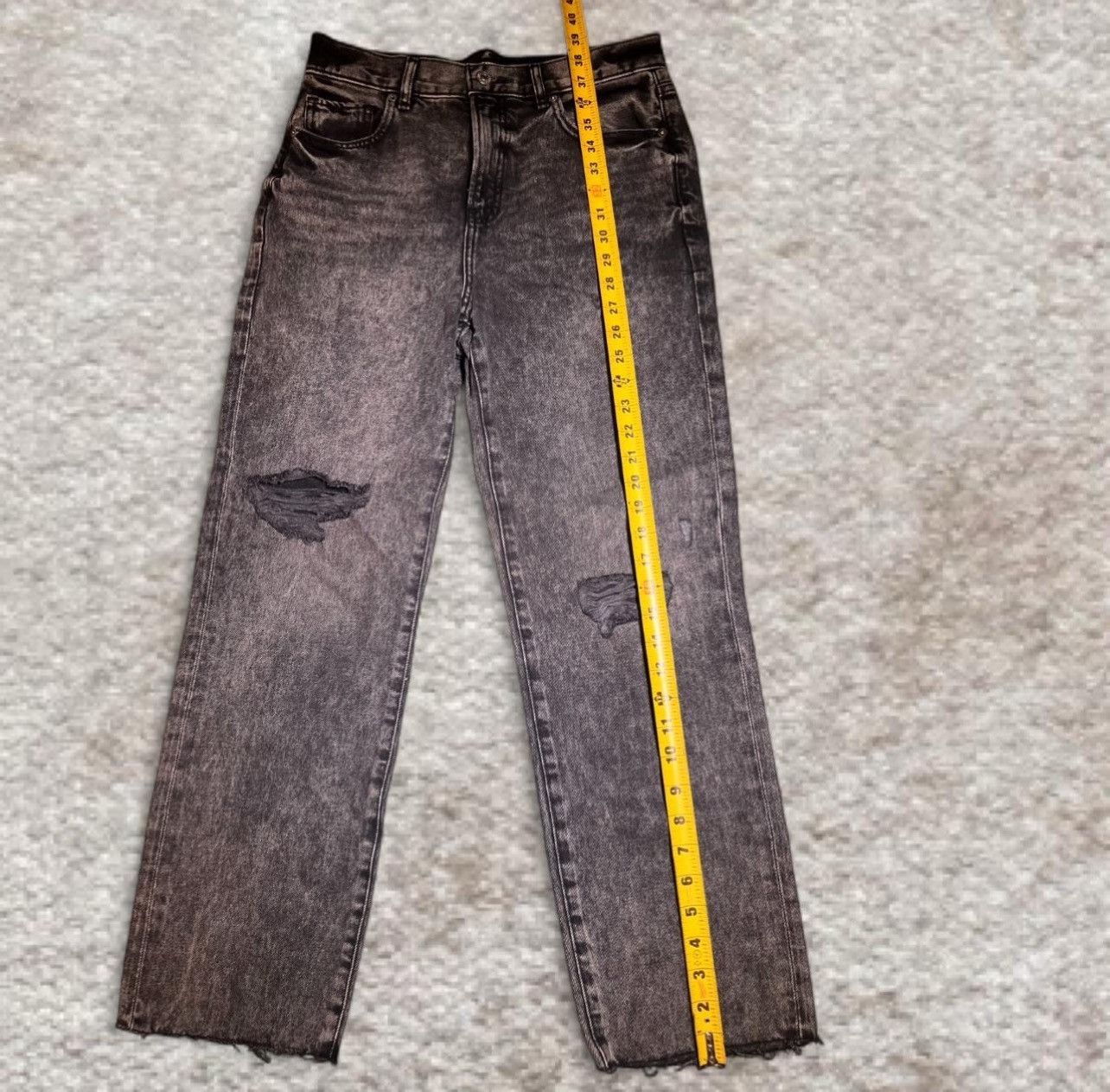 Express Straight ankle black jeans Size 28" / US 6 / IT 42 - 3 Thumbnail