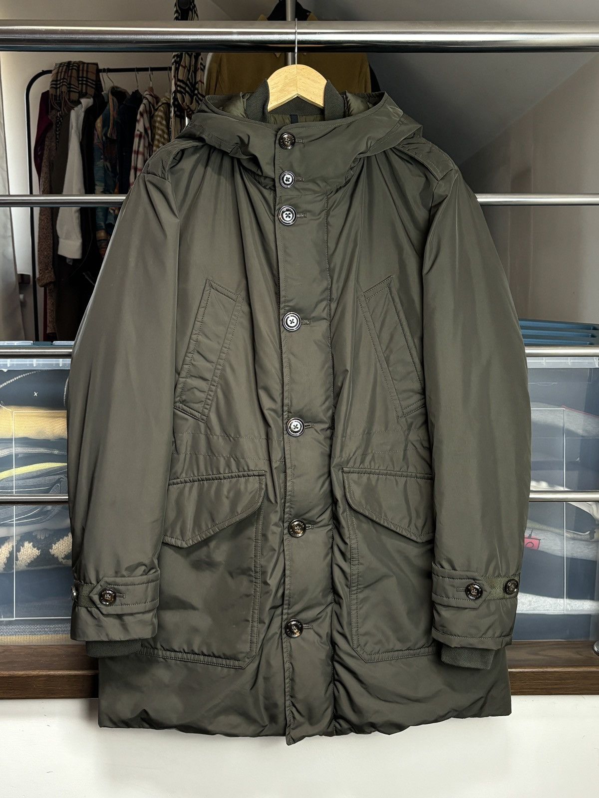 Moncler Moncler Down Parka Long Jacket Coat Size L / US 10 / IT 46 - 1 Thumbnail