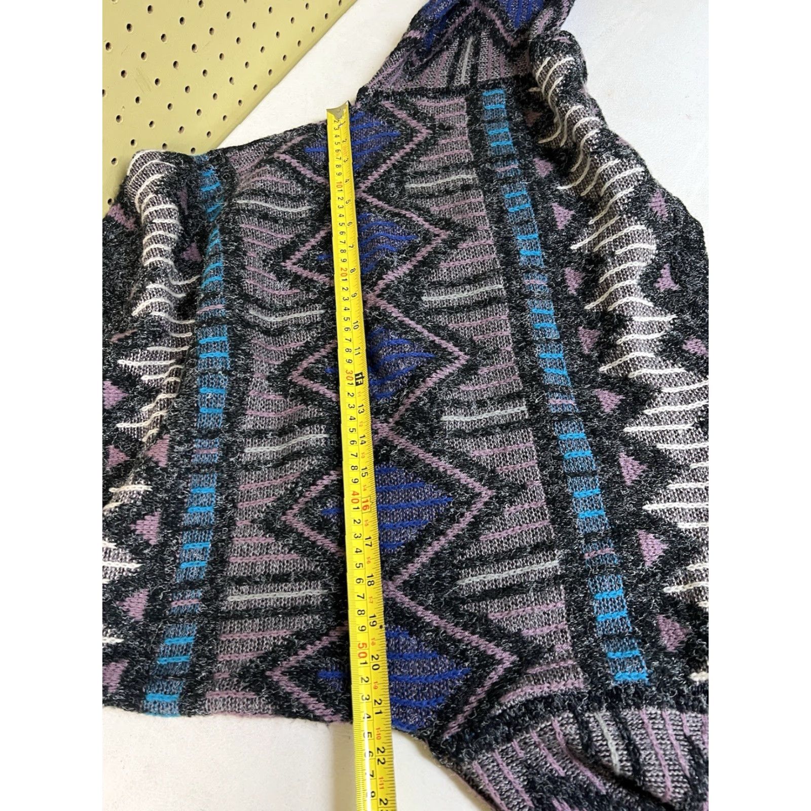 Vintage VINTAGE Santana Cardigan Geometric Pattern Long Sleeve Button V-Neck Mens M Blue 80s Size US M / EU 48-50 / 2 - 4 Thumbnail
