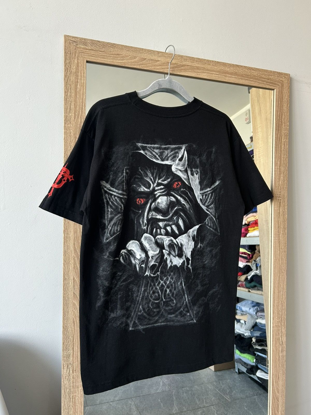 Vintage Skull tee shirt vintage spiral black Size US L / EU 52-54 / 3 - 7 Thumbnail