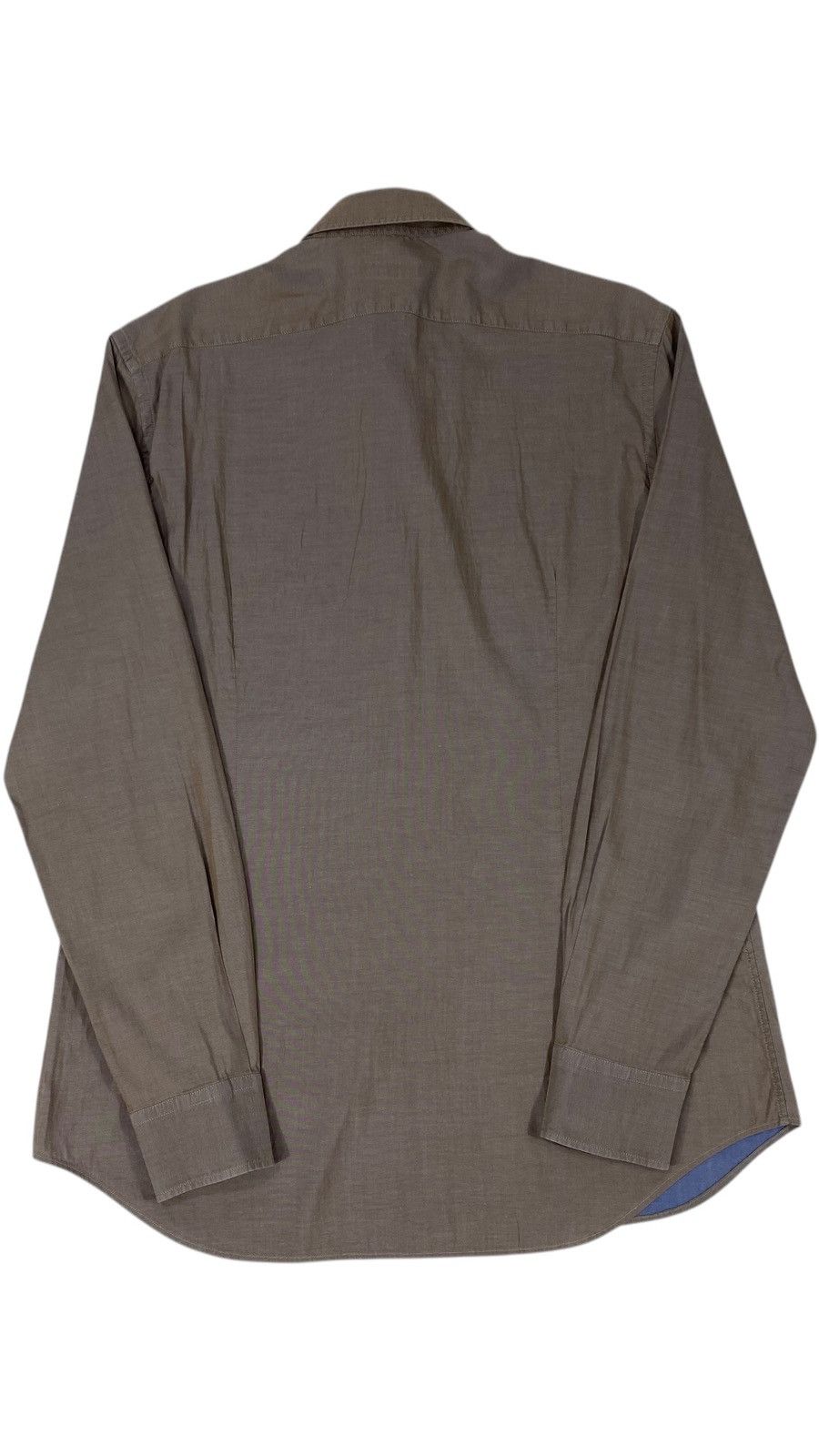 Corneliani Corneliani Indigo Brown Two Tone Light Bronze Shirt Size US L / EU 52-54 / 3 - 2 Thumbnail