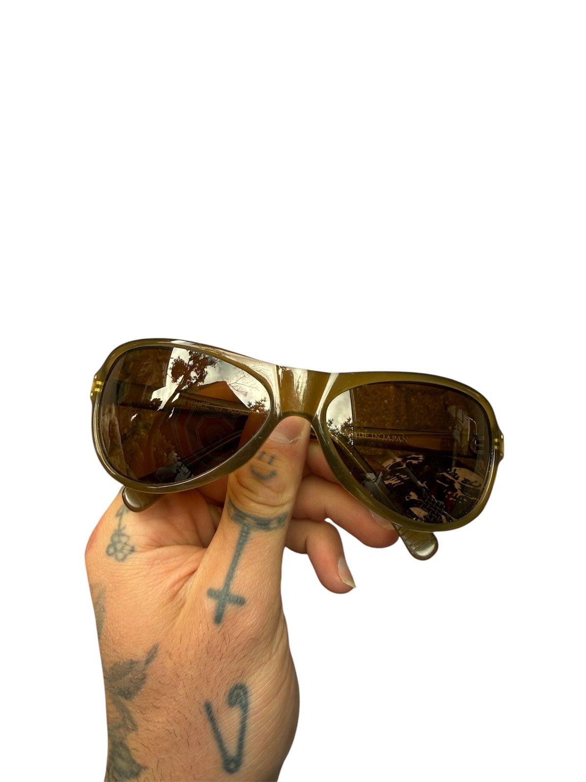 Handmade Olive brown handmade japan sunglasses retail $598 Size ONE SIZE - 1 Thumbnail