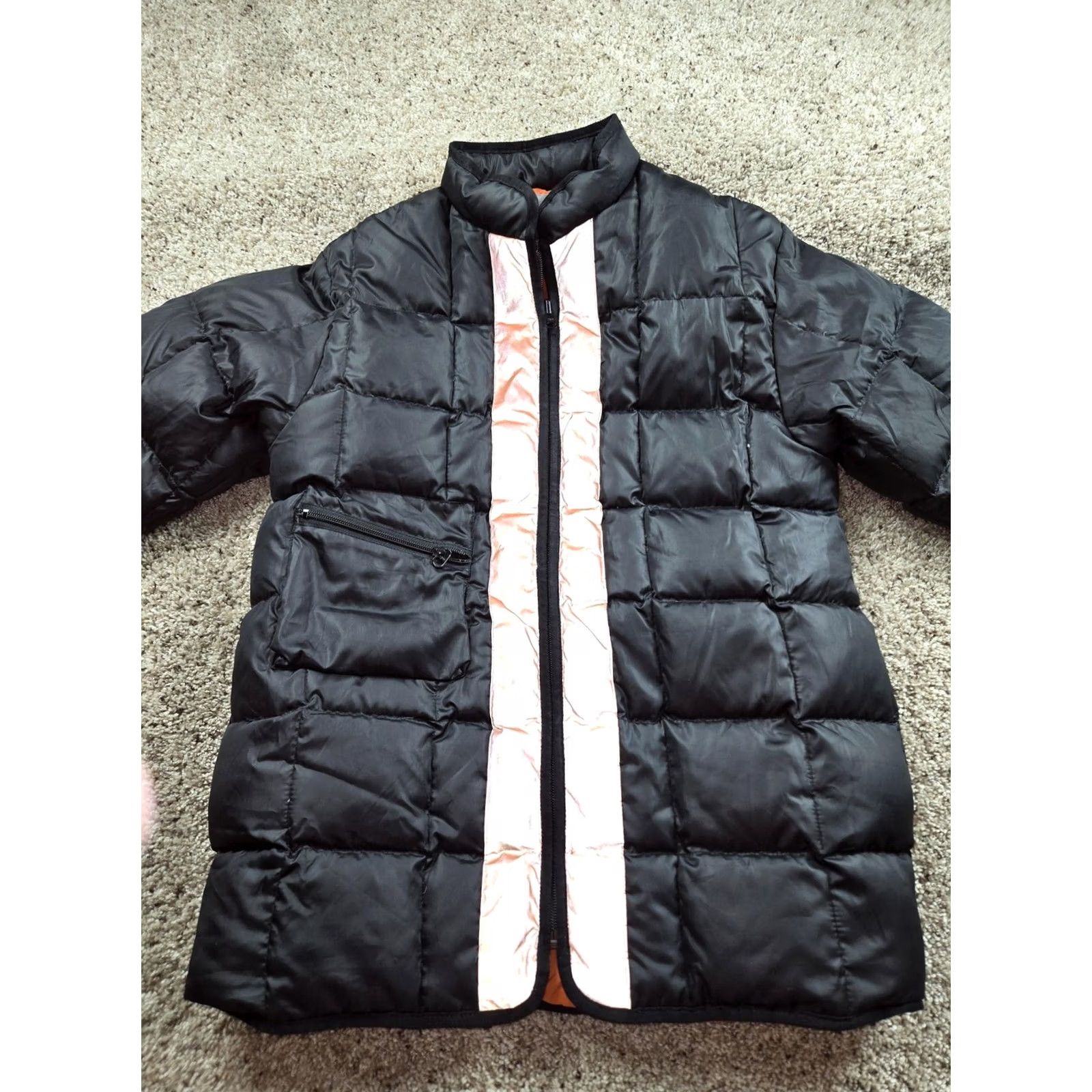 Nike VINTAGE Nike Puffer Jacket Womens M Black Down Full Zip Reflective Y2K Jacket Size M / US 6-8 / IT 42-44 - 4 Thumbnail