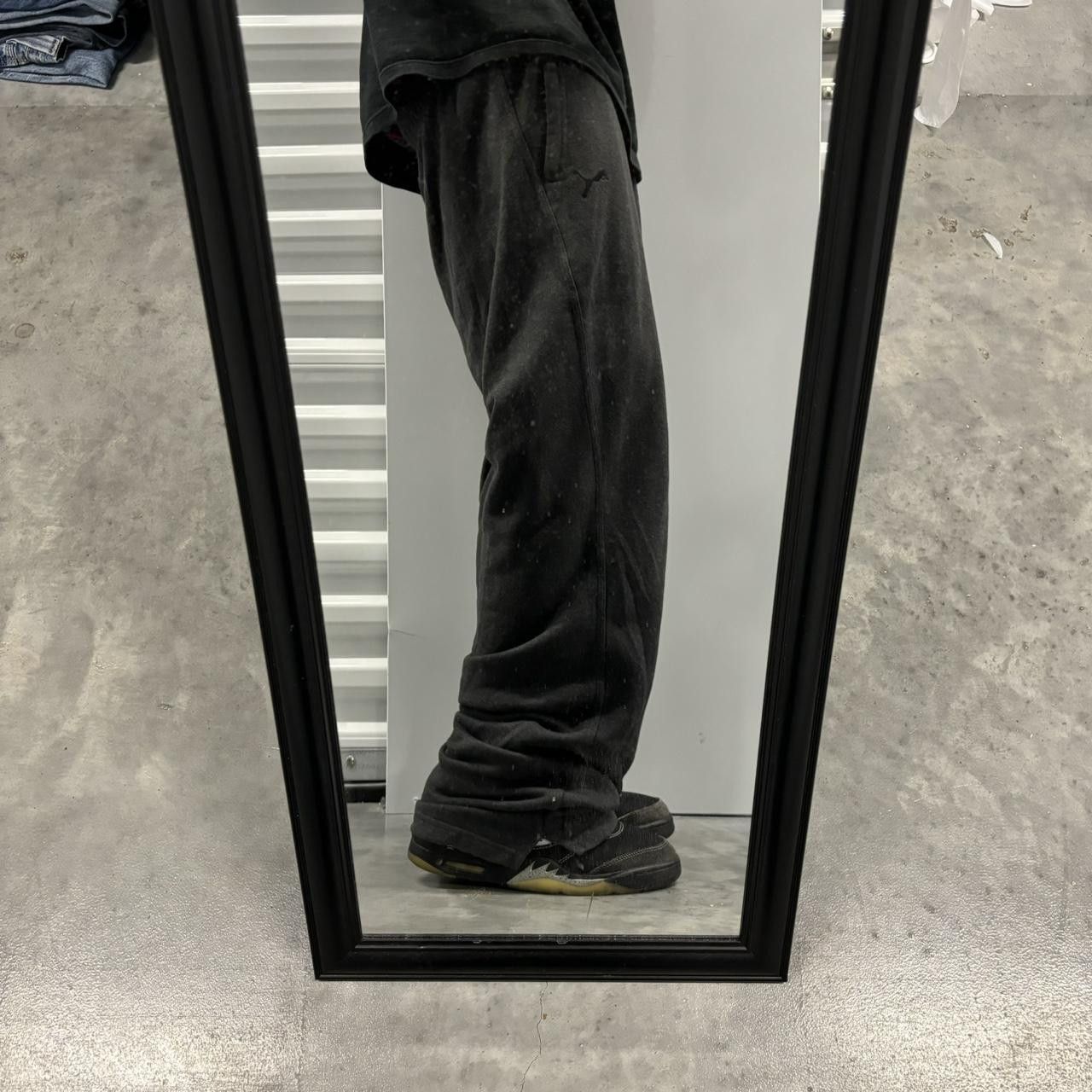 Japanese Brand × Vintage Crazy Vintage Y2K/2000s Baggy Dark Grey Loose Fit Skater Essential Sweatpants! Size US 34 / EU 50 - 1 Thumbnail