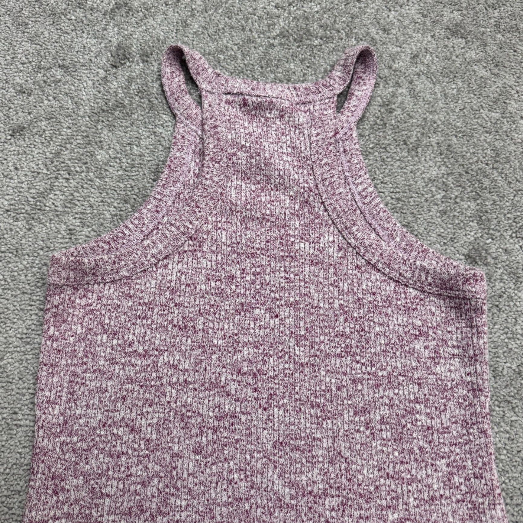 Vintage Maeve Purple Halter Cropped Tank Top Womens L Knit Cotton Sleeveless Slim Fit Regular Size L / US 10 / IT 46 - 3 Thumbnail