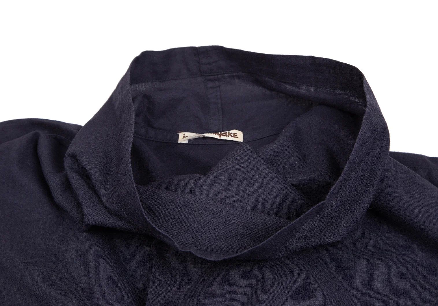 Issey Miyake Stand Neck Pullover Shirt in Navy, Size M Size US M / EU 48-50 / 2 - 5 Thumbnail