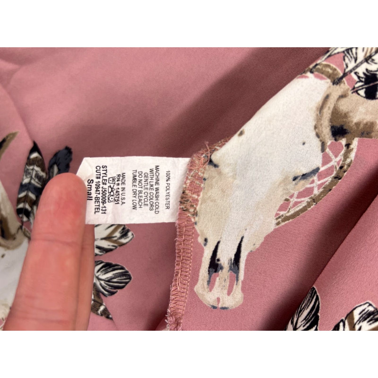 Native Dream Catcher Peach Love Shirt Womens Small Pink Southwest Native Dream Catcher Wrap Polyester Size S / US 4 / IT 40 - 4 Thumbnail
