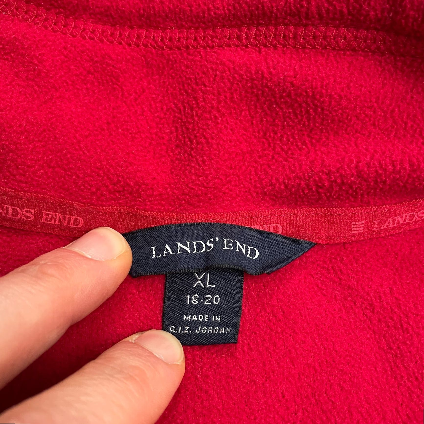 Lands' End Lands' End Thermacheck Fleece Jacket Womens XL Red 1/4 Zip Lightweight Outdoor Shirt Womens XL Red Lands' End Jacket Size XL / US 12-14 / IT 48-50 - 6 Thumbnail