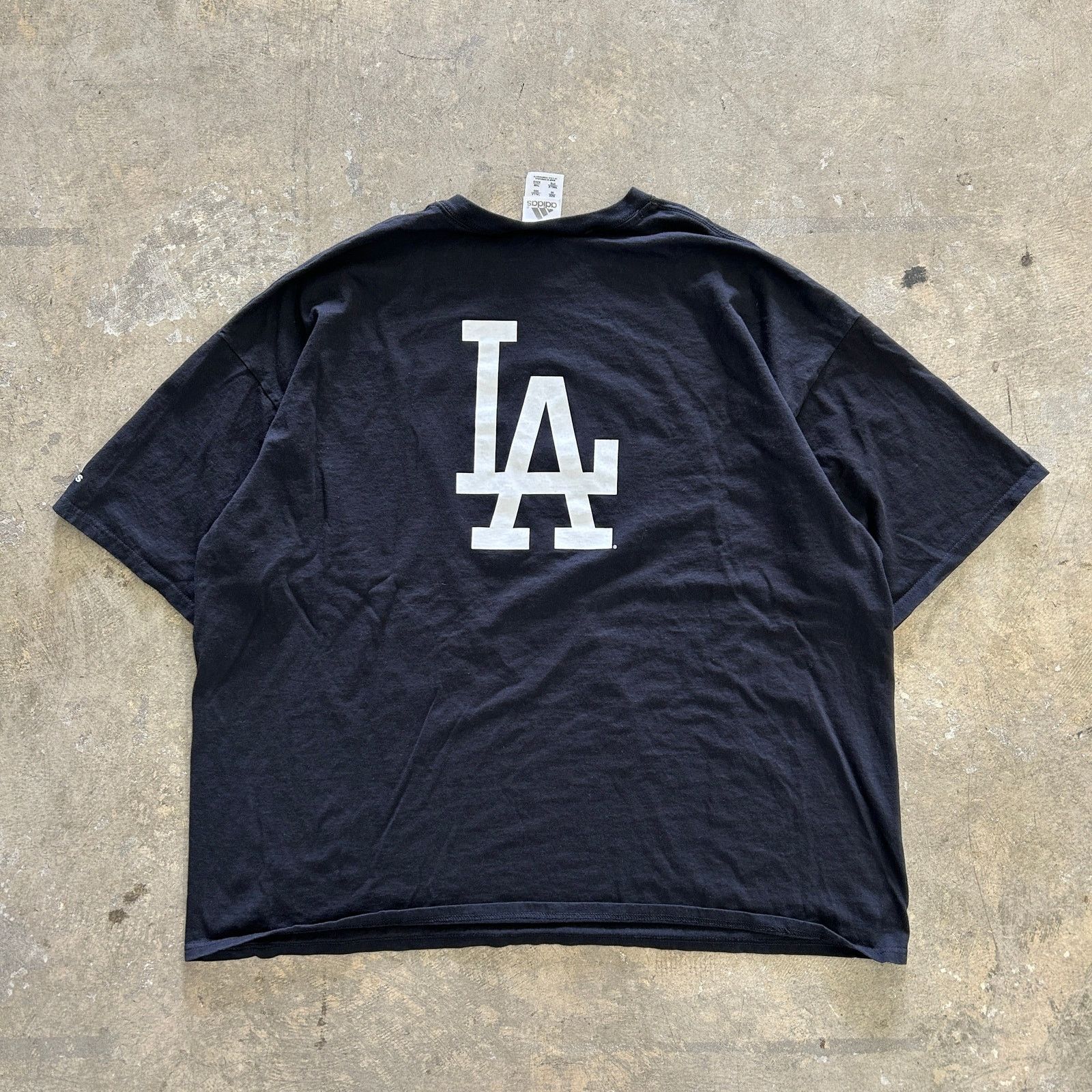 MLB Dodgers Black Adidas Tee Size US XXL / EU 58 / 5 - 2 Thumbnail