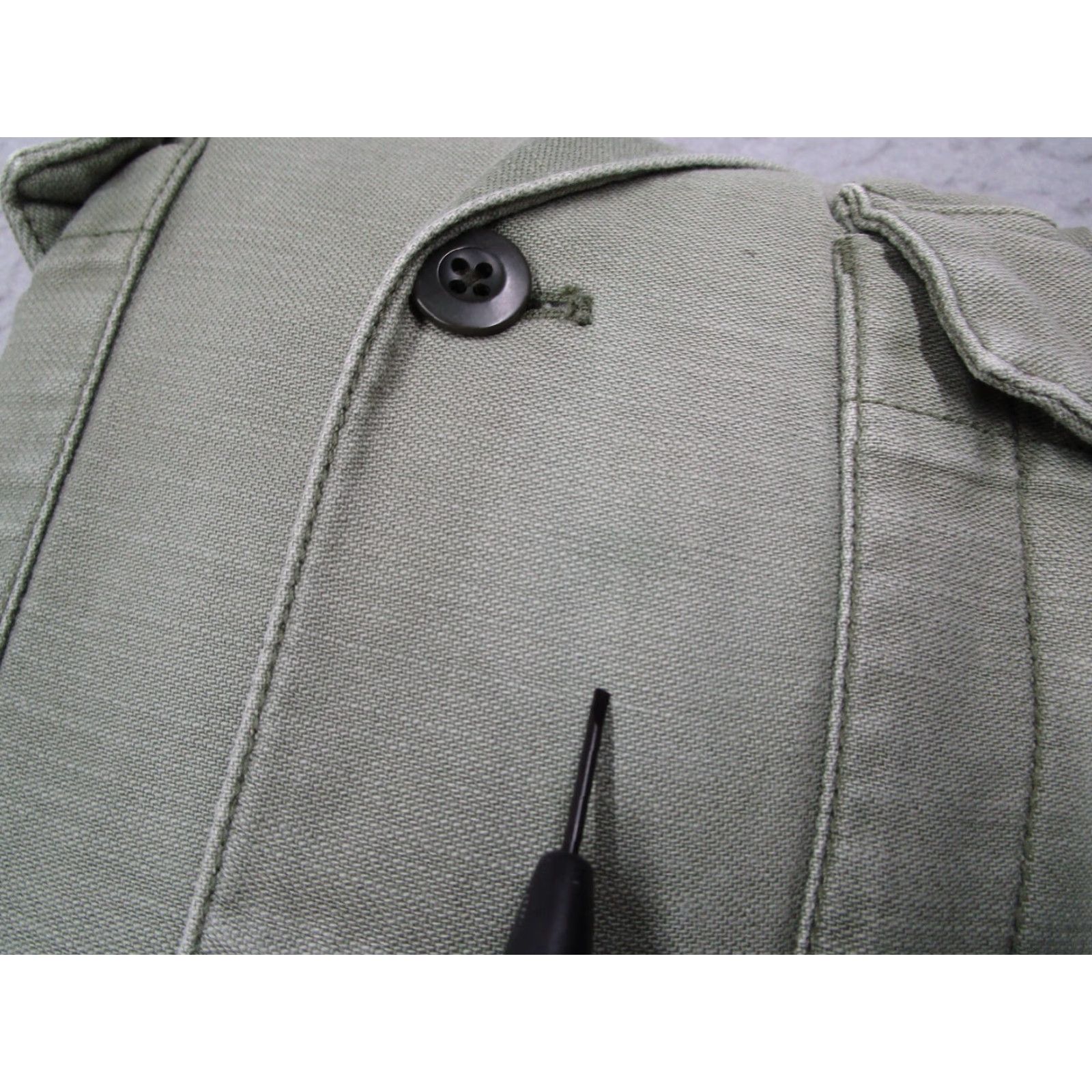 Madewell Madewell Military Jacket Women Small Green Twill Button Up Shacket Workwear Womens Size S / US 4 / IT 40 - 6 Thumbnail