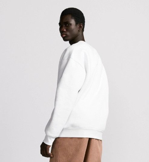 Dior o1w1db11025 513J670 Cotton Fleece Sweatshirt in White Size US XL / EU 56 / 4 - 5 Thumbnail