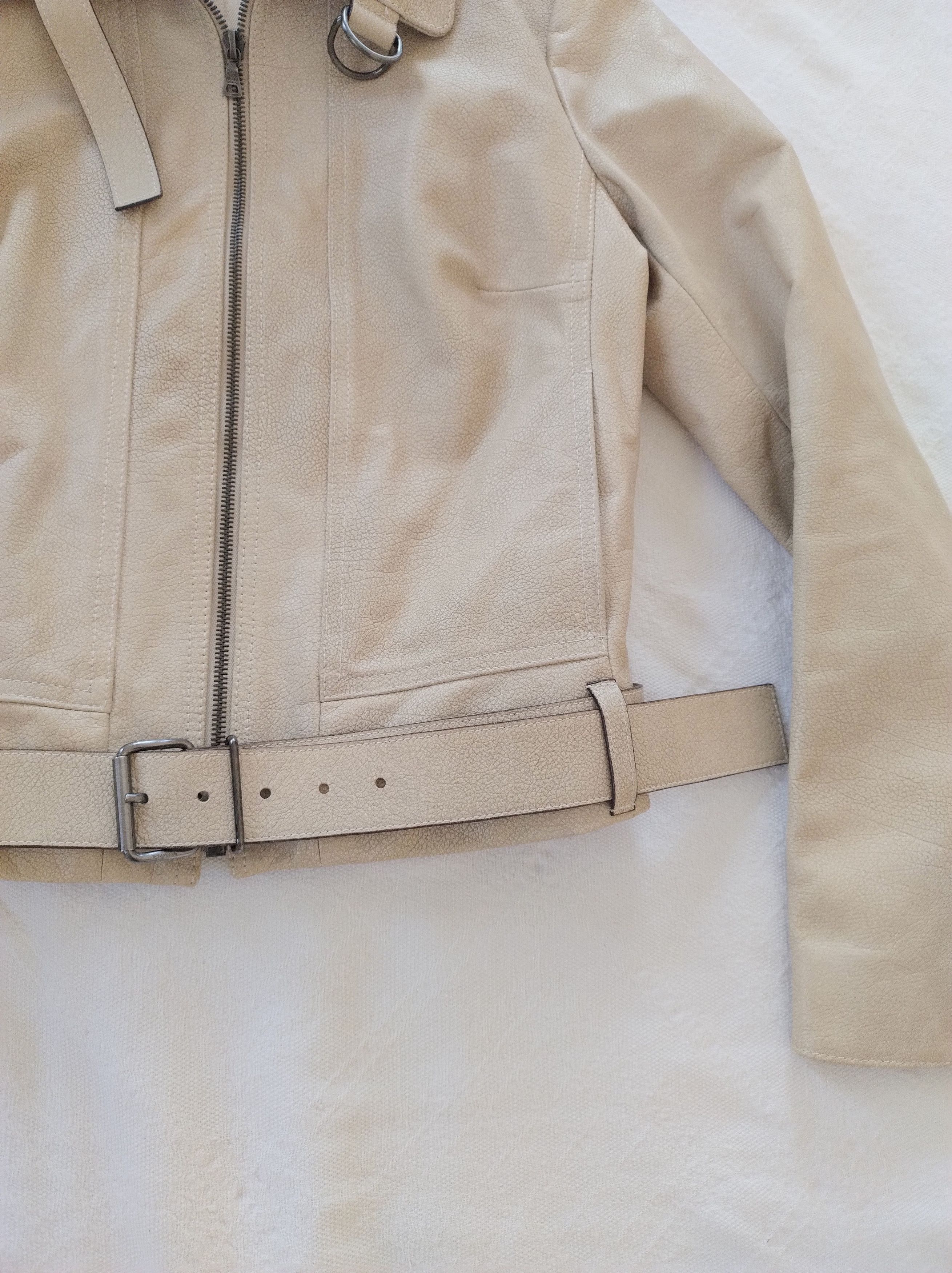 Prada Prada Biker Leather Jacket Shearling collar Belt S archive Size S / US 4 / IT 40 - 6 Thumbnail