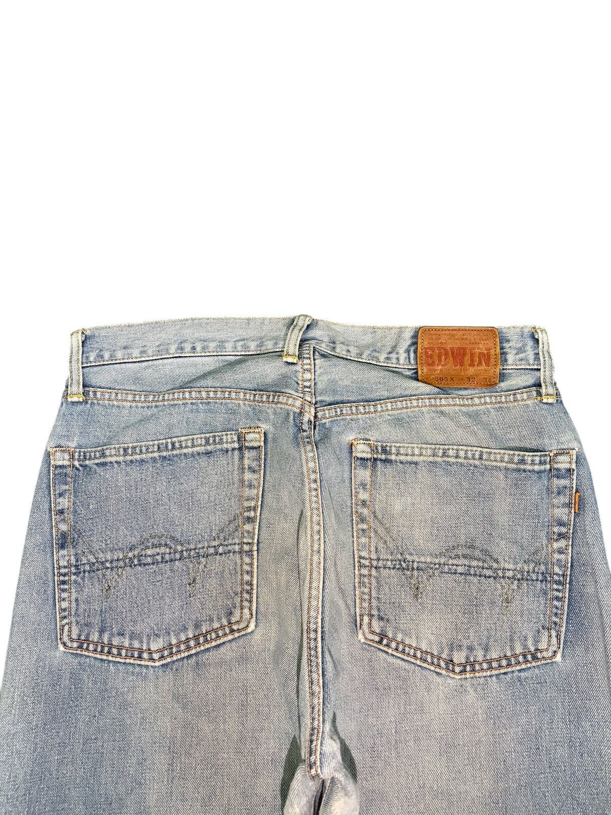 Edwin Vintage Edwin 505X Selvedge Distressed Baggy Jeans Size US 32 / EU 48 - 4 Thumbnail