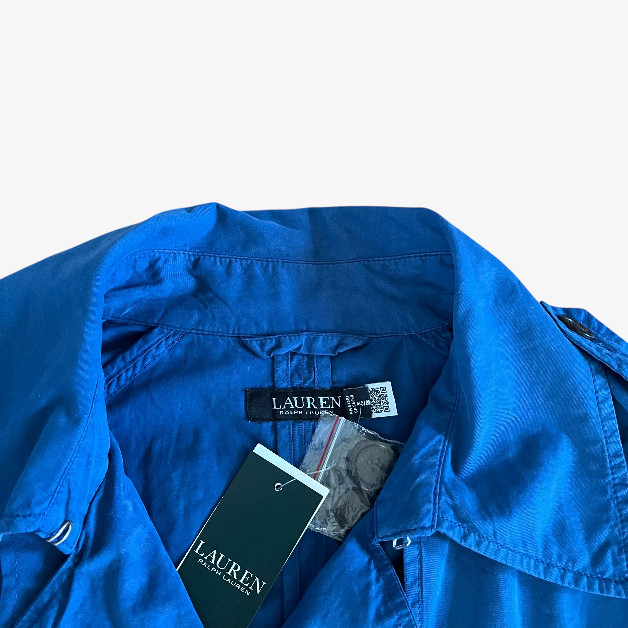 Ralph Lauren Women's Ralph Lauren Blue Double Breasted Trench Coat BNWT Size M / US 6-8 / IT 42-44 - 2 Thumbnail