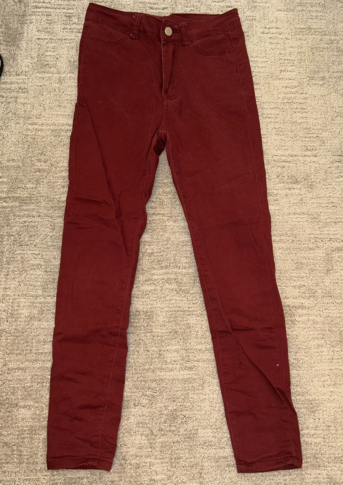 Shein maroon shein skinny jeans Size 26" / US 2 / IT 38 - 2 Thumbnail