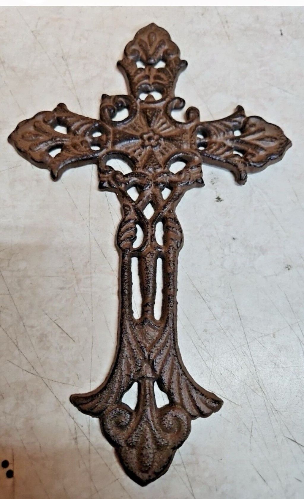 Vintage Vintage Cast Iron Gothic Aged Metal Cross Celtic Medieval Re Size ONE SIZE - 5 Thumbnail