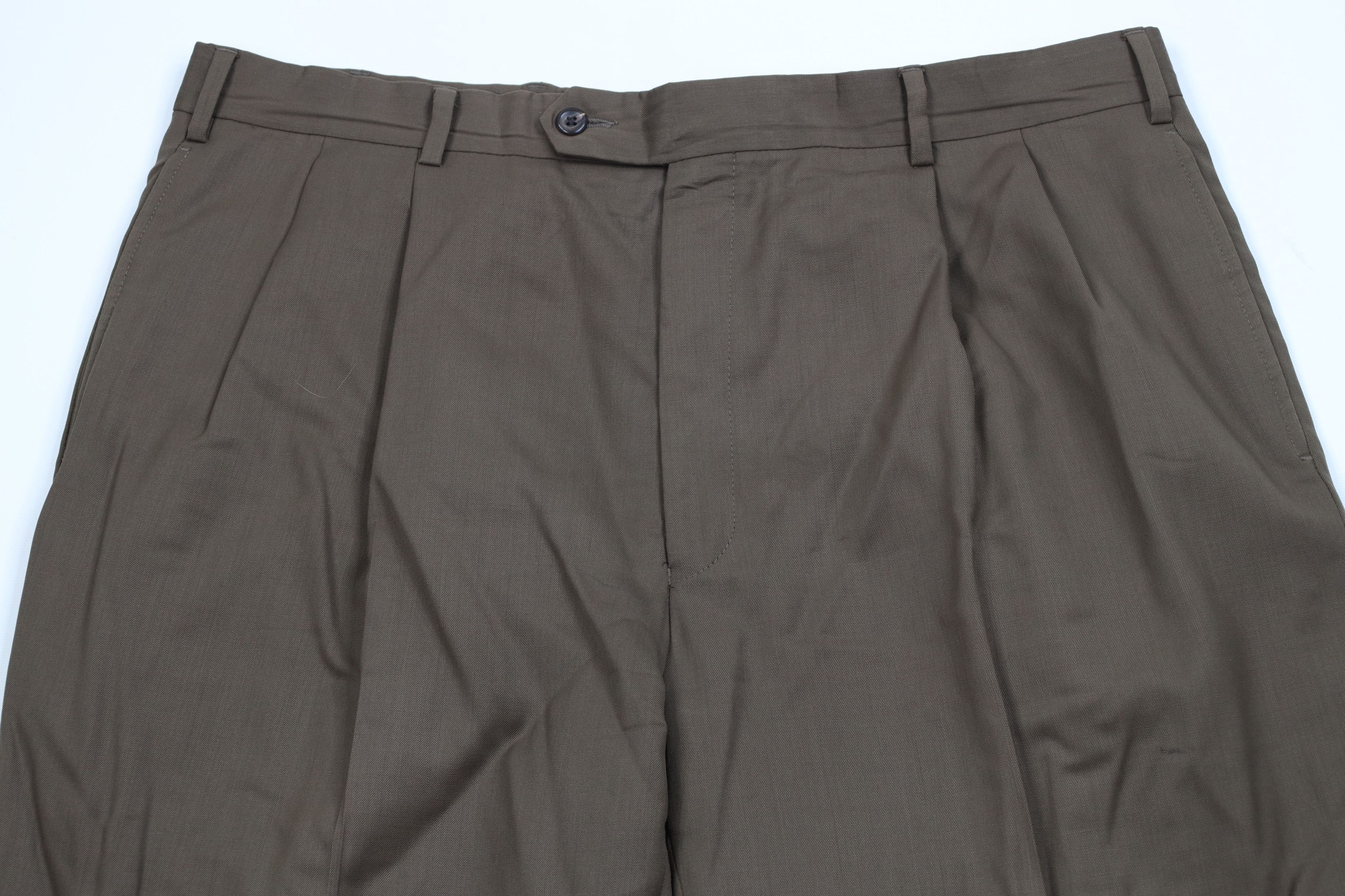 Jos. A. Bank Vintage Jos A Bank Wool Knit Wide Leg Chino Pants Brown Size US 38 / EU 54 - 2 Thumbnail