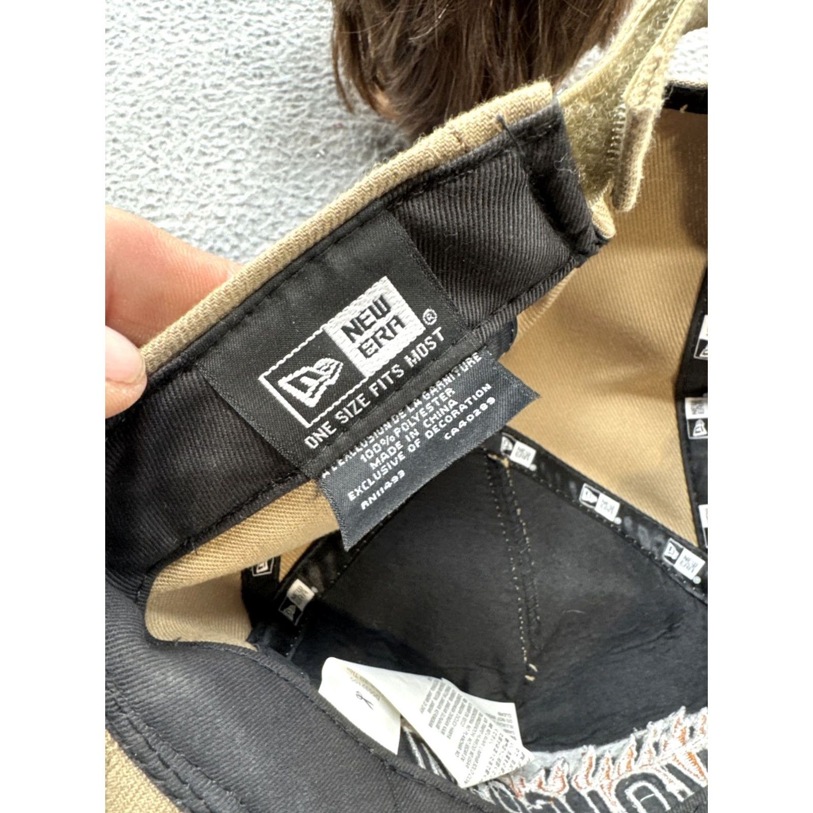 New Era Volcom New Era 5 Panel Hat Tan Adjustable Strapback Flame Flatbill Cap Skater Mens Vintage No Size ONE SIZE - 7 Thumbnail