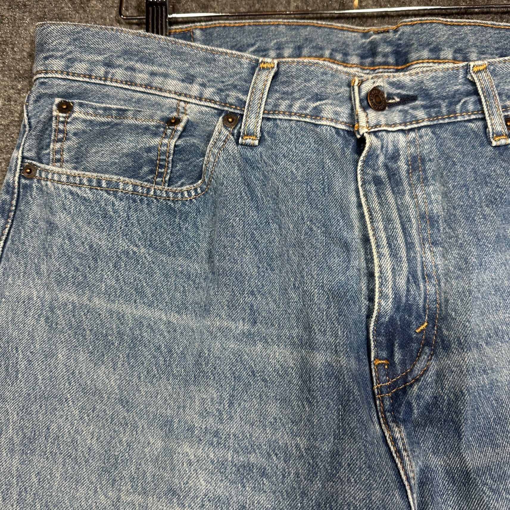 Levi's Levis 505 Jeans Mens 36 Regular Fit Cotton Stretch Straight Leg Pockets Size US 36 / EU 52 - 3 Thumbnail