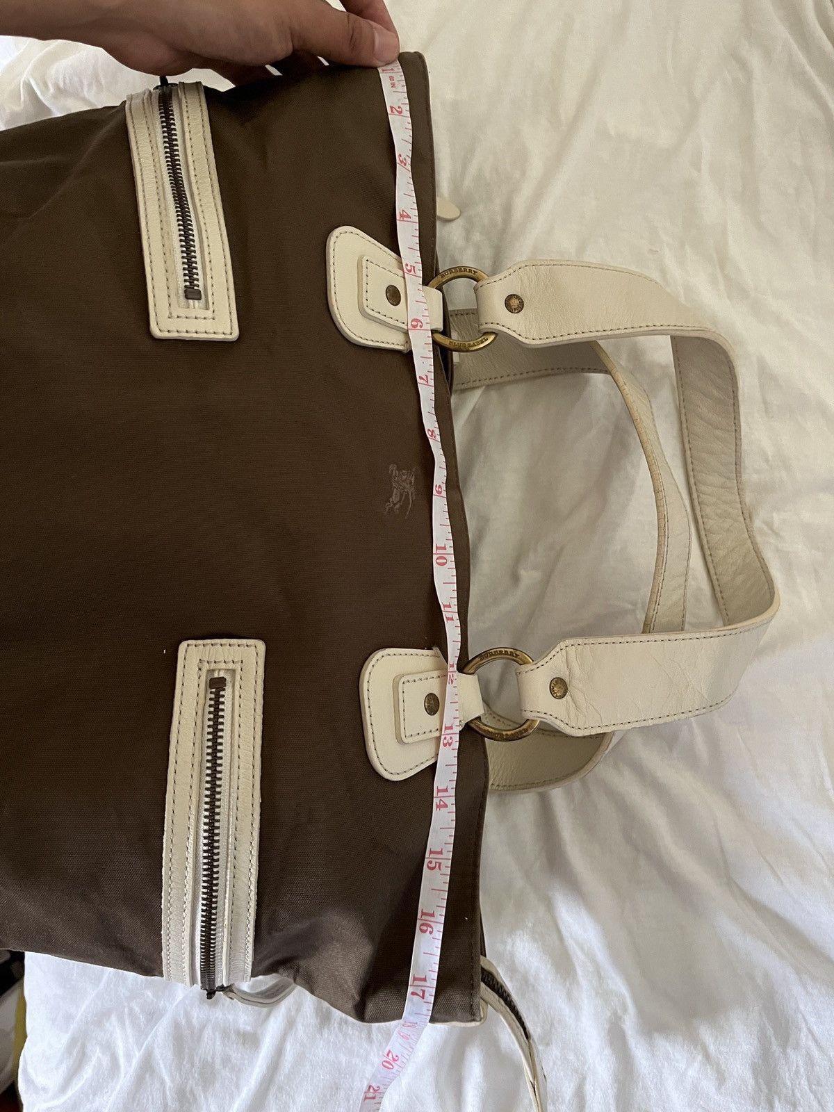 Burberry 90s Burberry Boston Canvas Leather Olive Green Size ONE SIZE - 15 Thumbnail