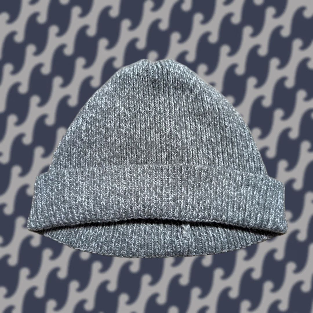 Gap GAP Beanie Hat One Size Relaxed Ribbon Ribbed OS Gray Unisex Adults Knit Acrylic Casual Fall Winter Size ONE SIZE - 1 Thumbnail