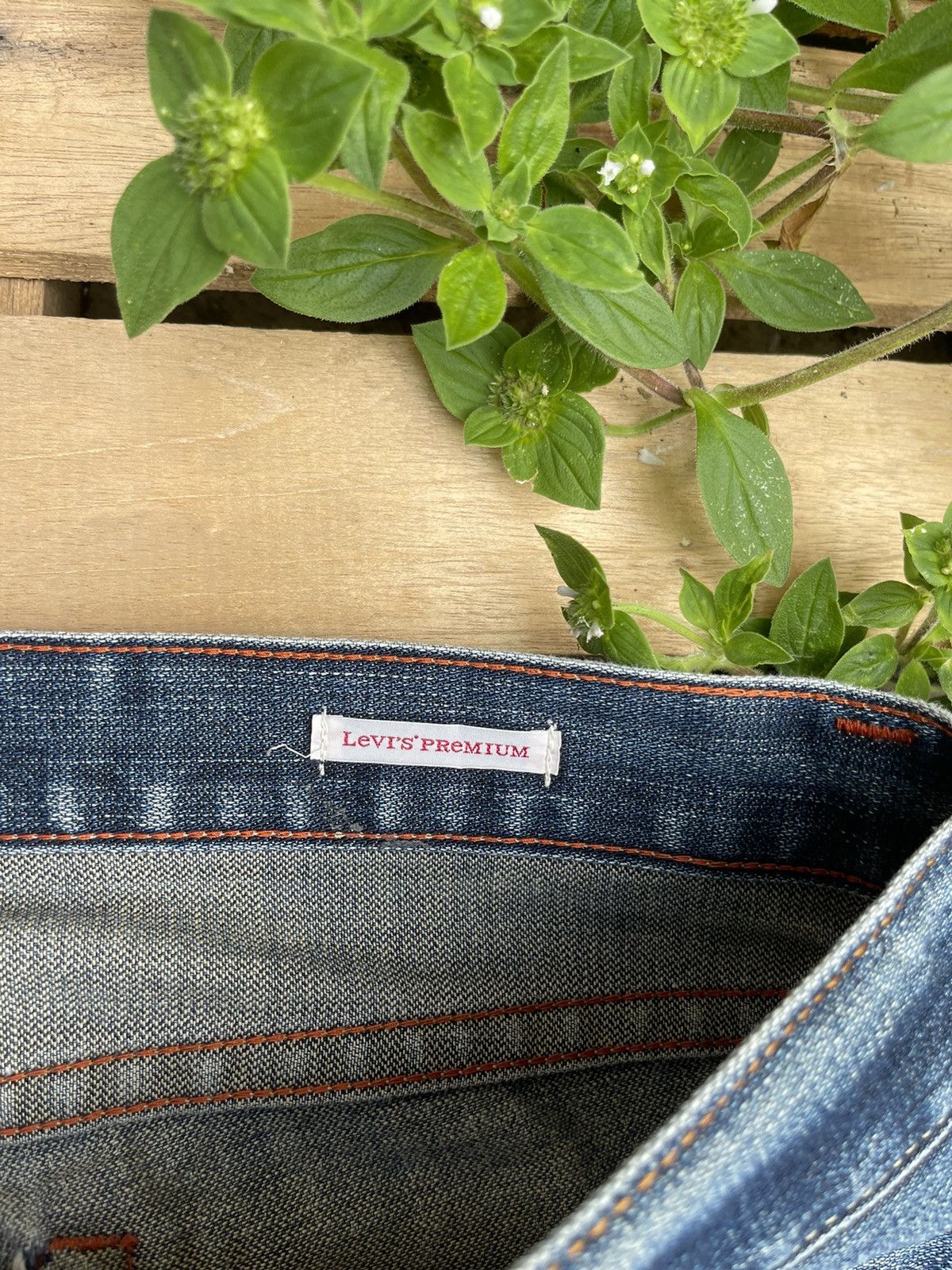Levis 505 Distressed Faded Denim Jeans