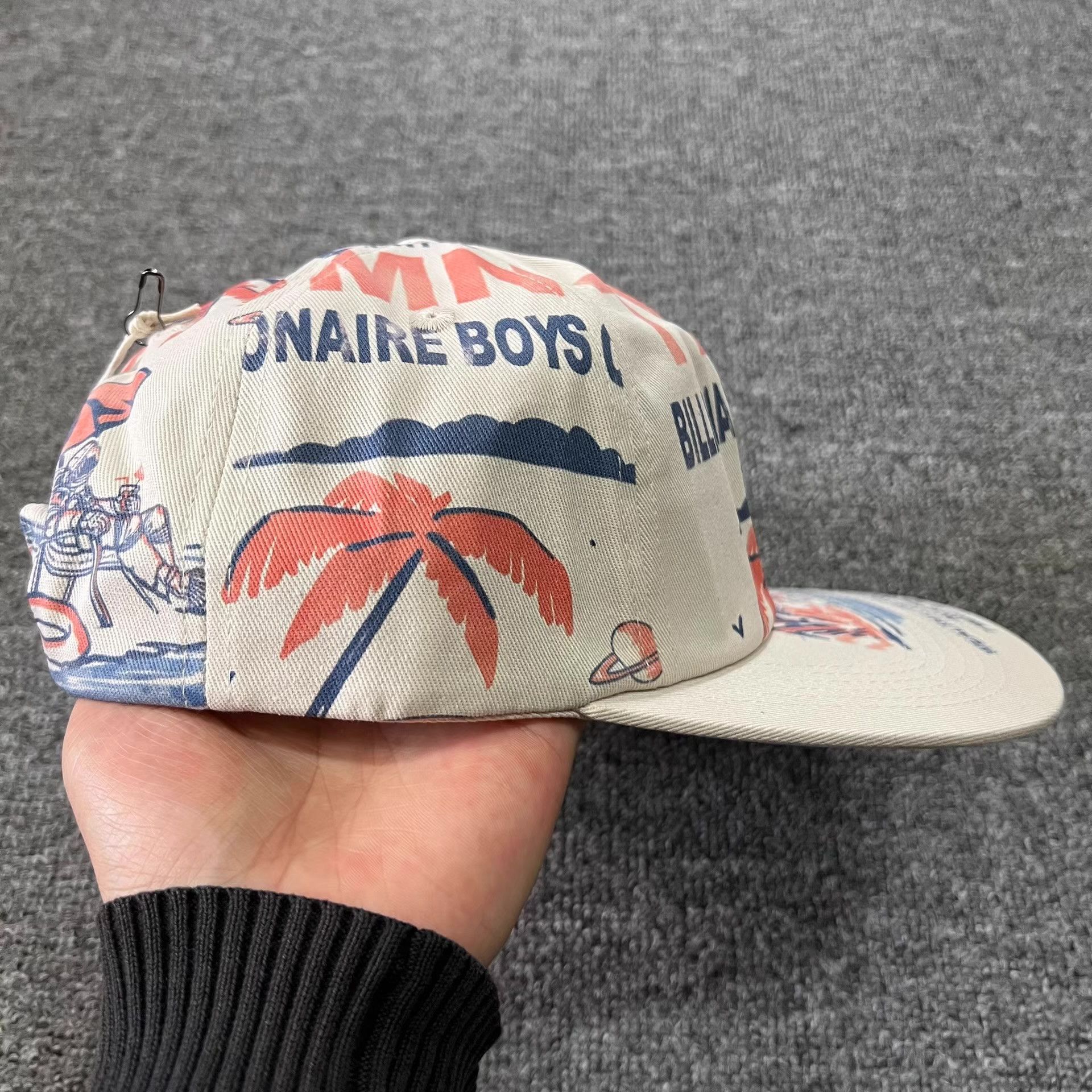 Billionaire Boys Club BBC Print Vintage Logo Beach Theme Flat Brim Baseball Cap。Q7 Size ONE SIZE - 8 Thumbnail