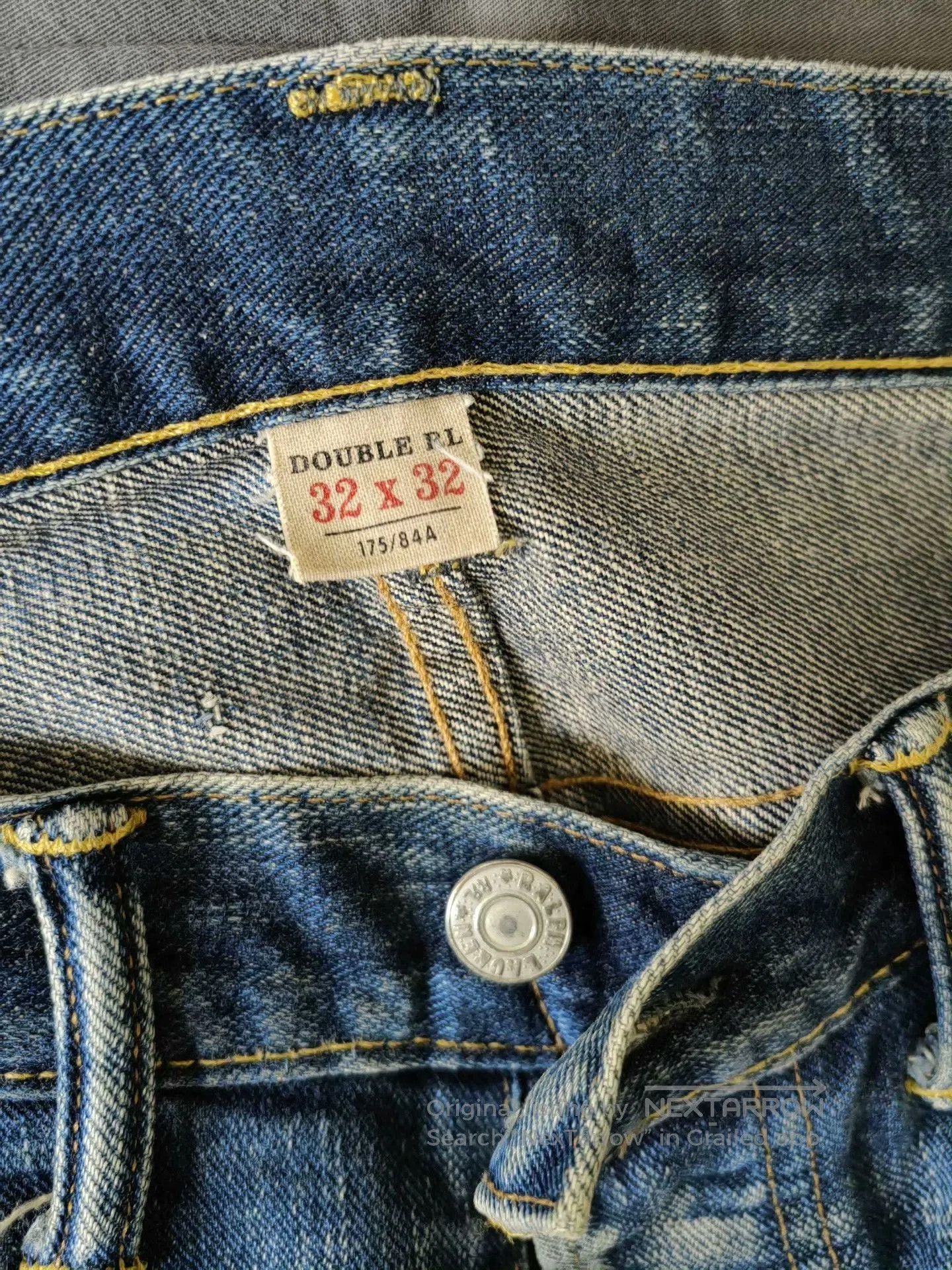 RRL Ralph Lauren RRL Slim Fit Vintage Washed Men's Jeans. Size US 32 / EU 48 - 4 Thumbnail
