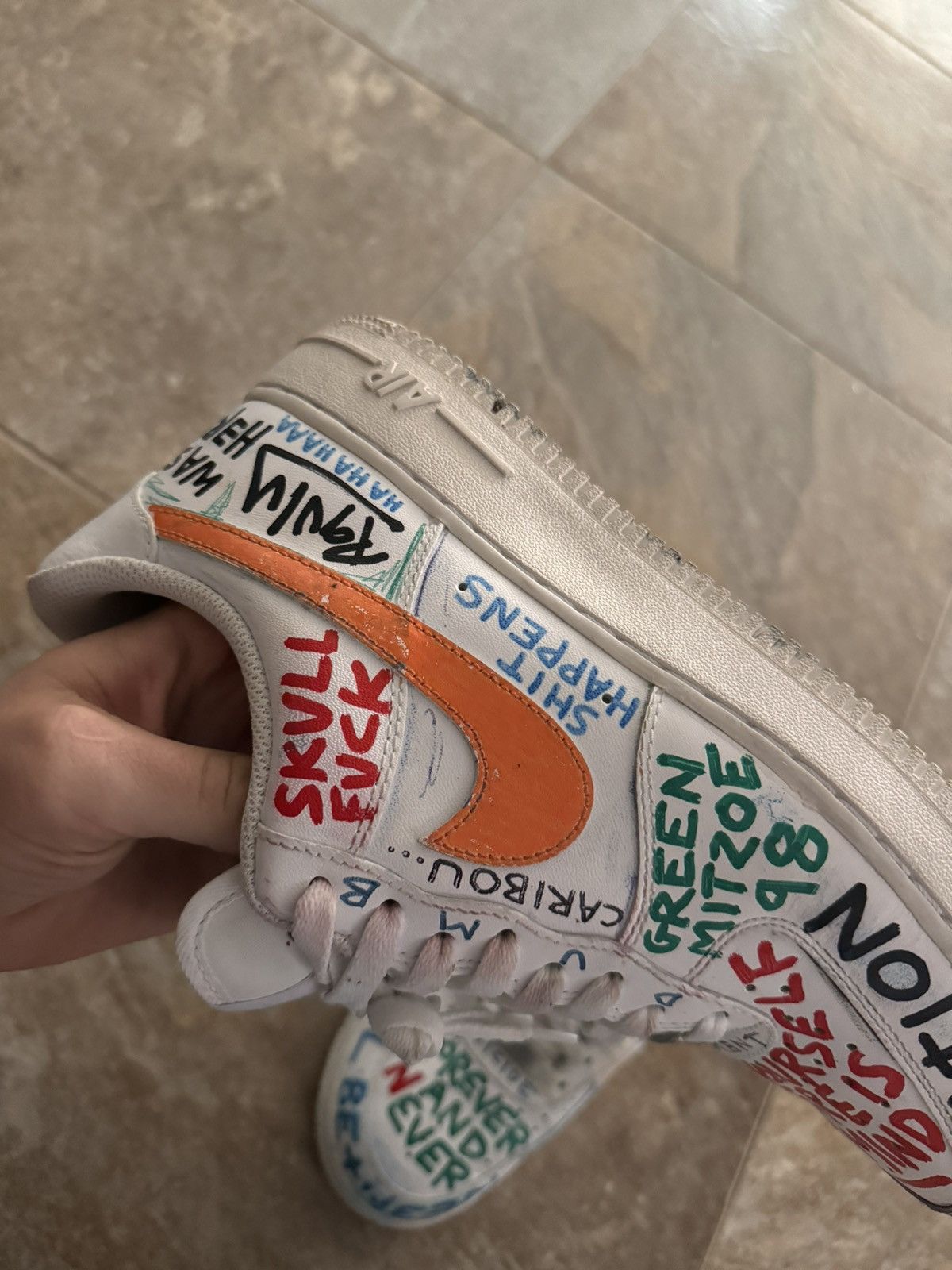 Nike × Vlone Himumimdead Pauly Vlone Af1 Size US 9.5 / EU 42-43 - 5 Thumbnail