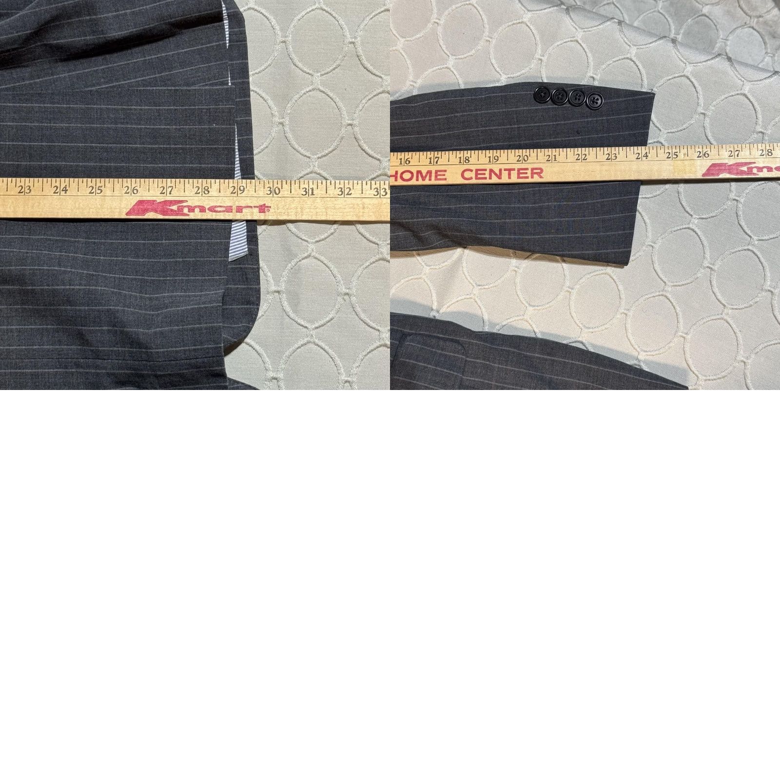 Brooks Brothers Brooks Brothers Blazer Mens 44R Gray Pinstripe Explorer Regent Fit Suit Jacket Classic 2 Piece Notch Lapel Navy Mens Size 44R - 8 Thumbnail