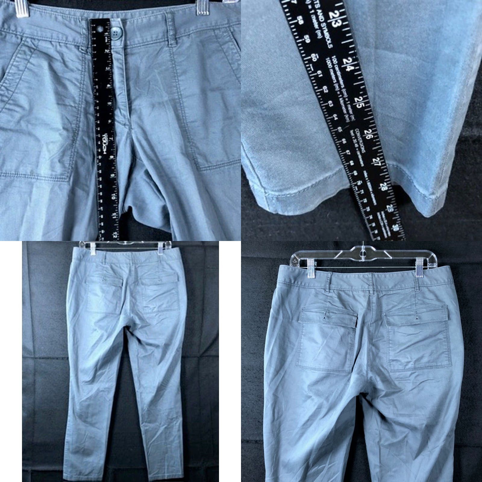 Loft Ann Taylor LOFT Womens Pants 6 Gray Mid Rise Relaxed Skinny Stretch Size 28" / US 6 / IT 42 - 8 Thumbnail
